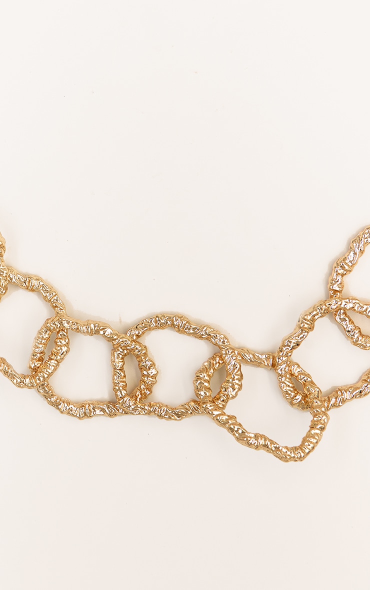 Gold Texture Hoop Chain Belt image 2