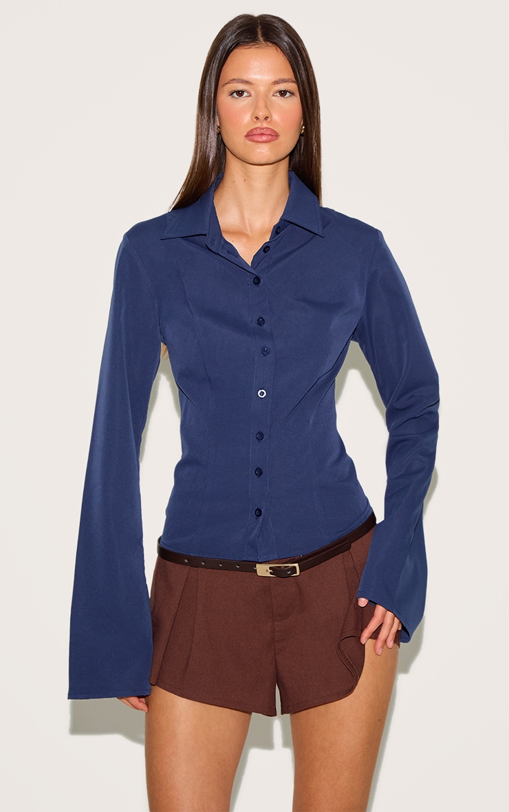 Navy Fitted Shirt image 1