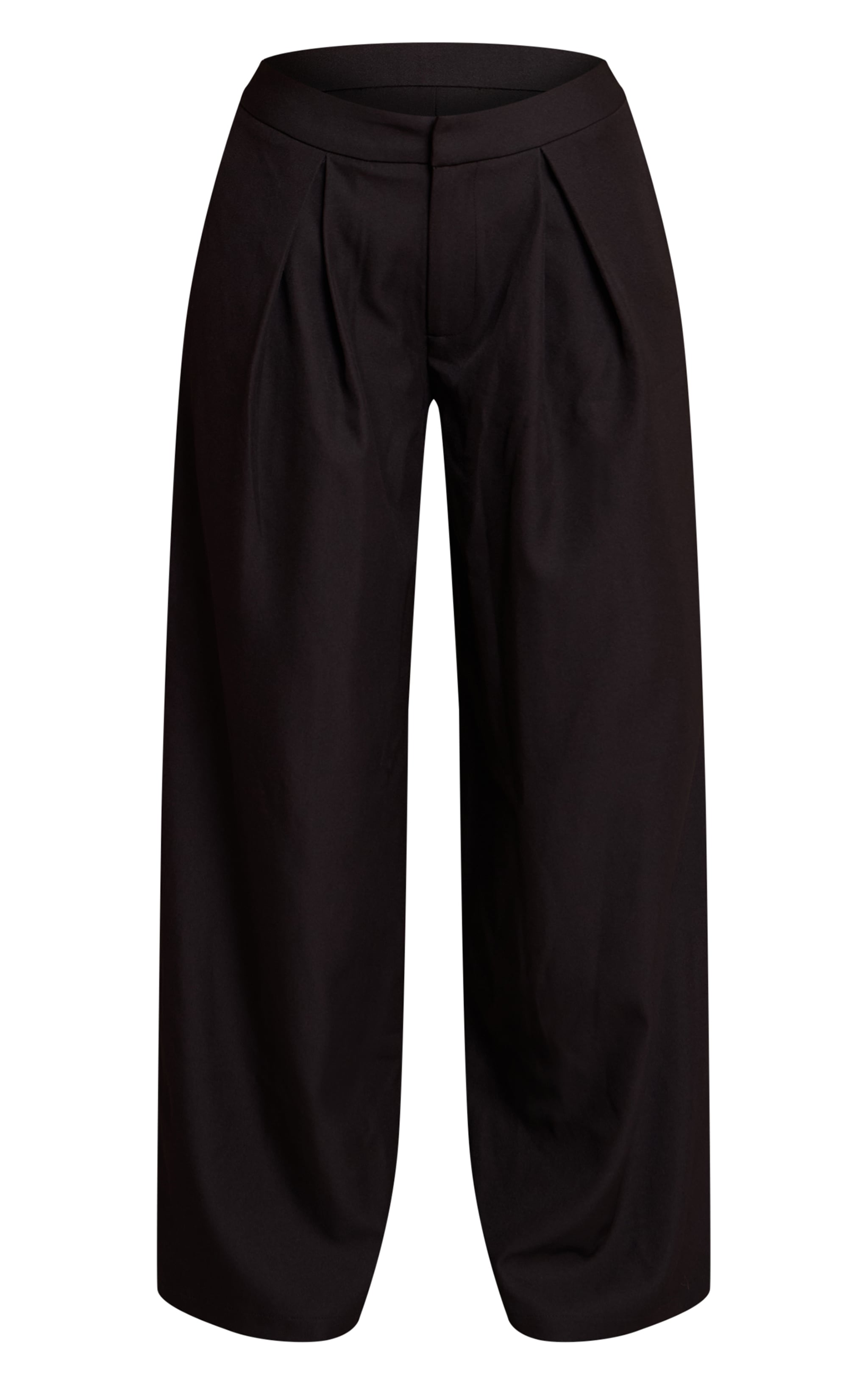 Petite Black Tailored Woven Wide Leg Pants image 5
