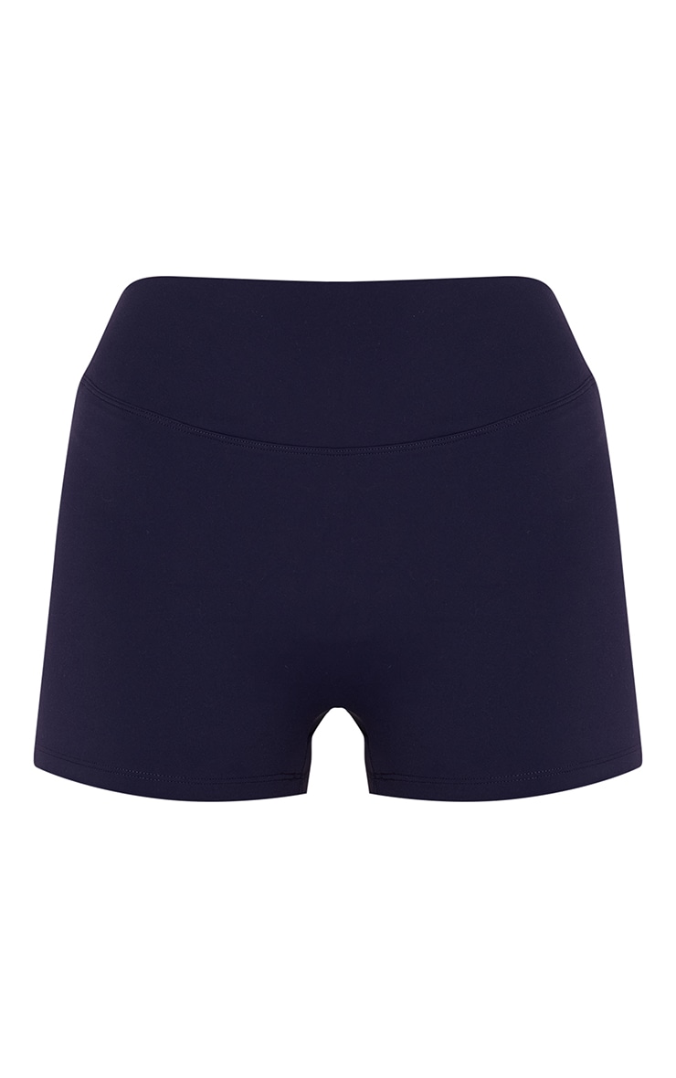 Navy High Waist Sculpt Gym Shorts image 5