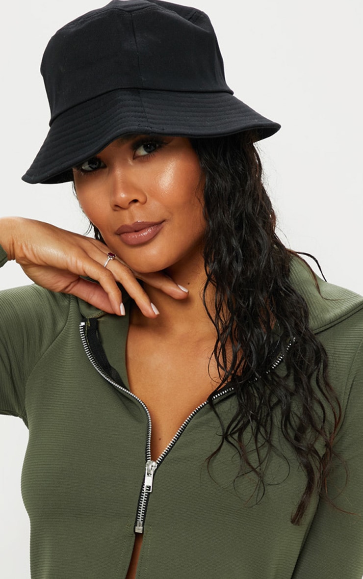 Plain Black Bucket Hat