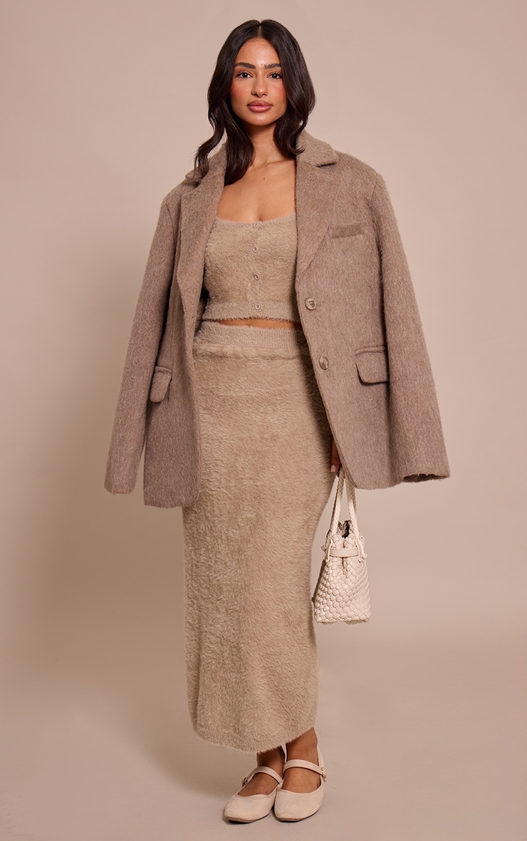 Petite Fluffy Button Up Cardigan image 3