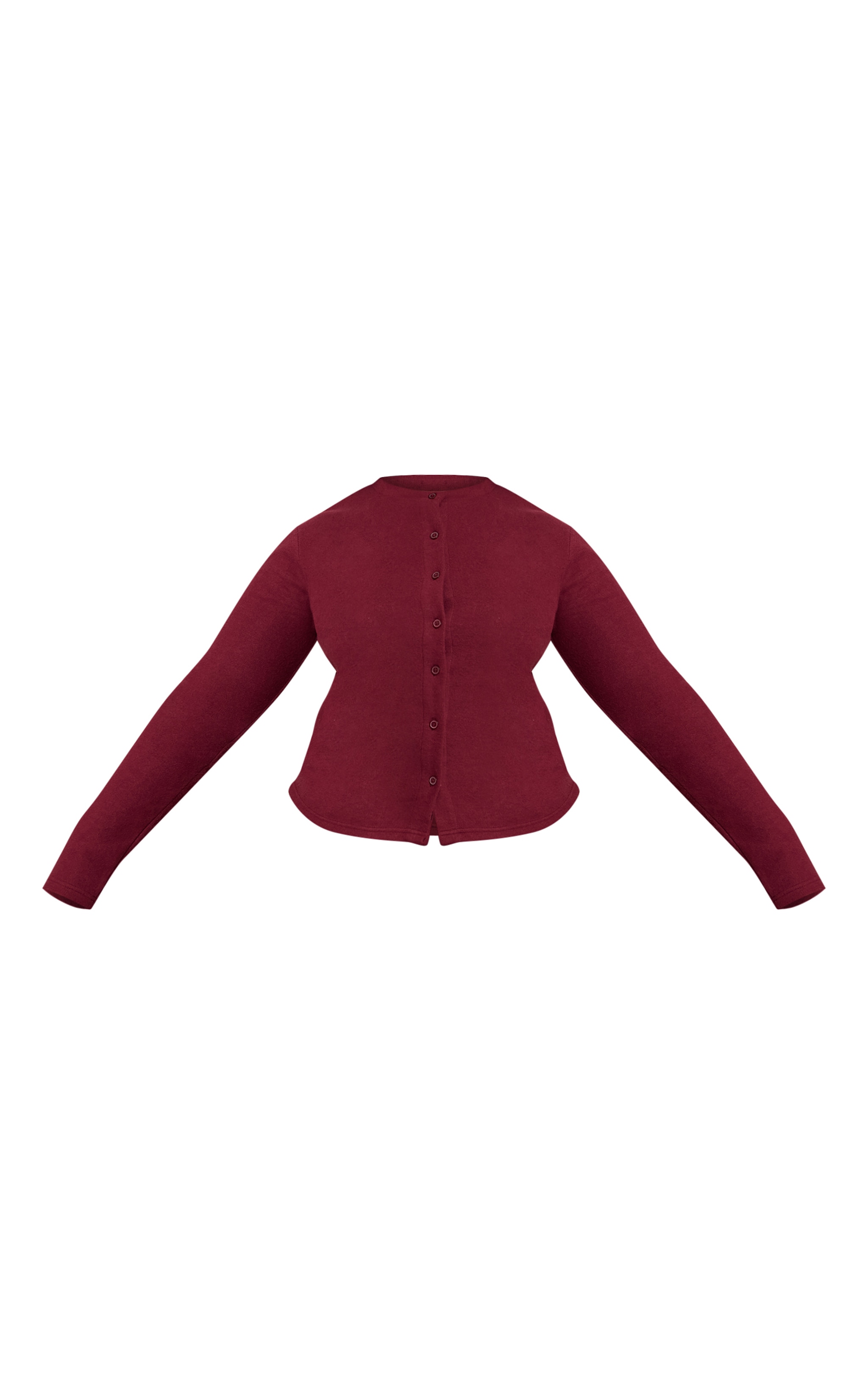 Plus Burgundy Soft Touch Button Down Top image 5