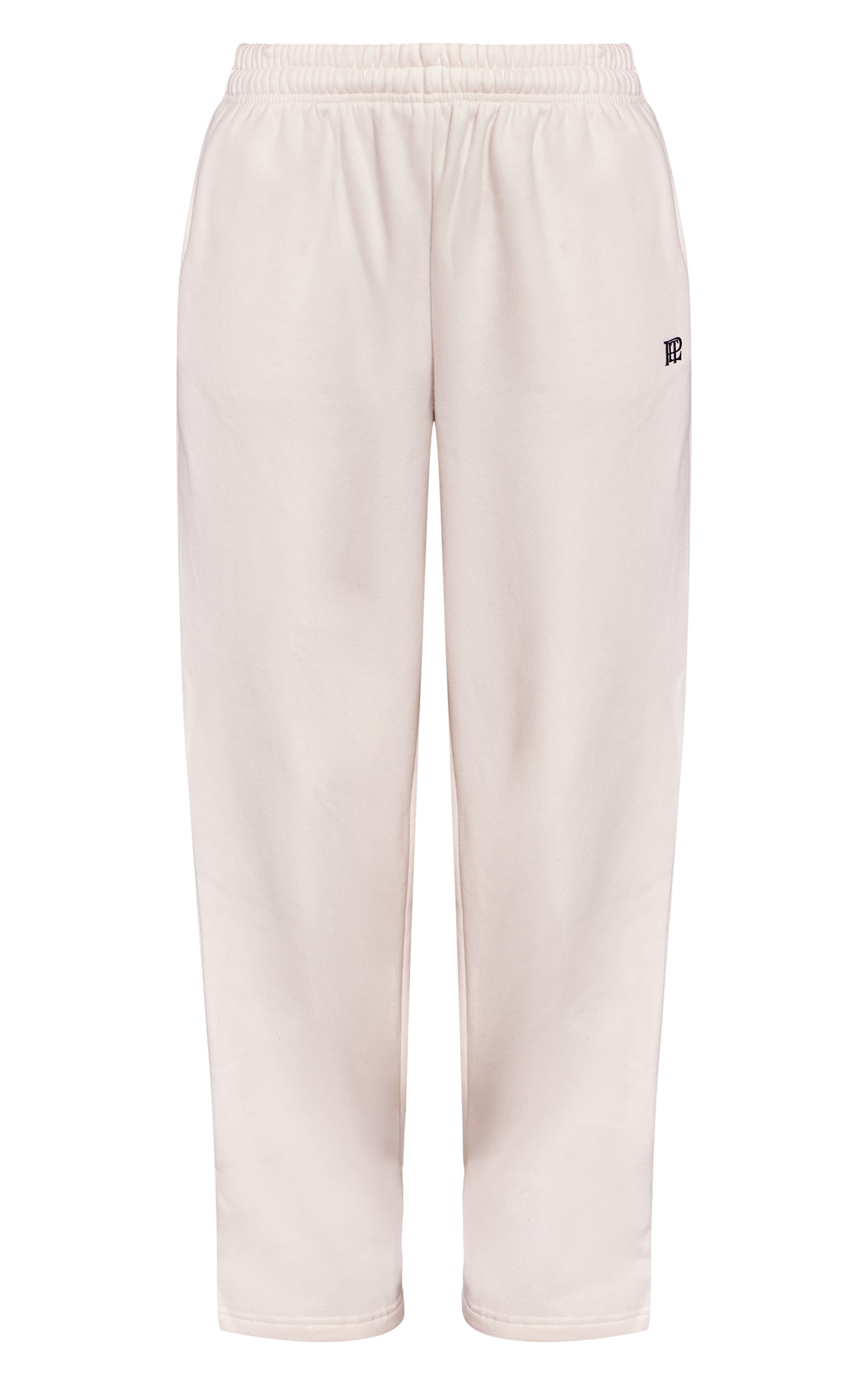 PLT Jogging droit en coton polaire crème image 5