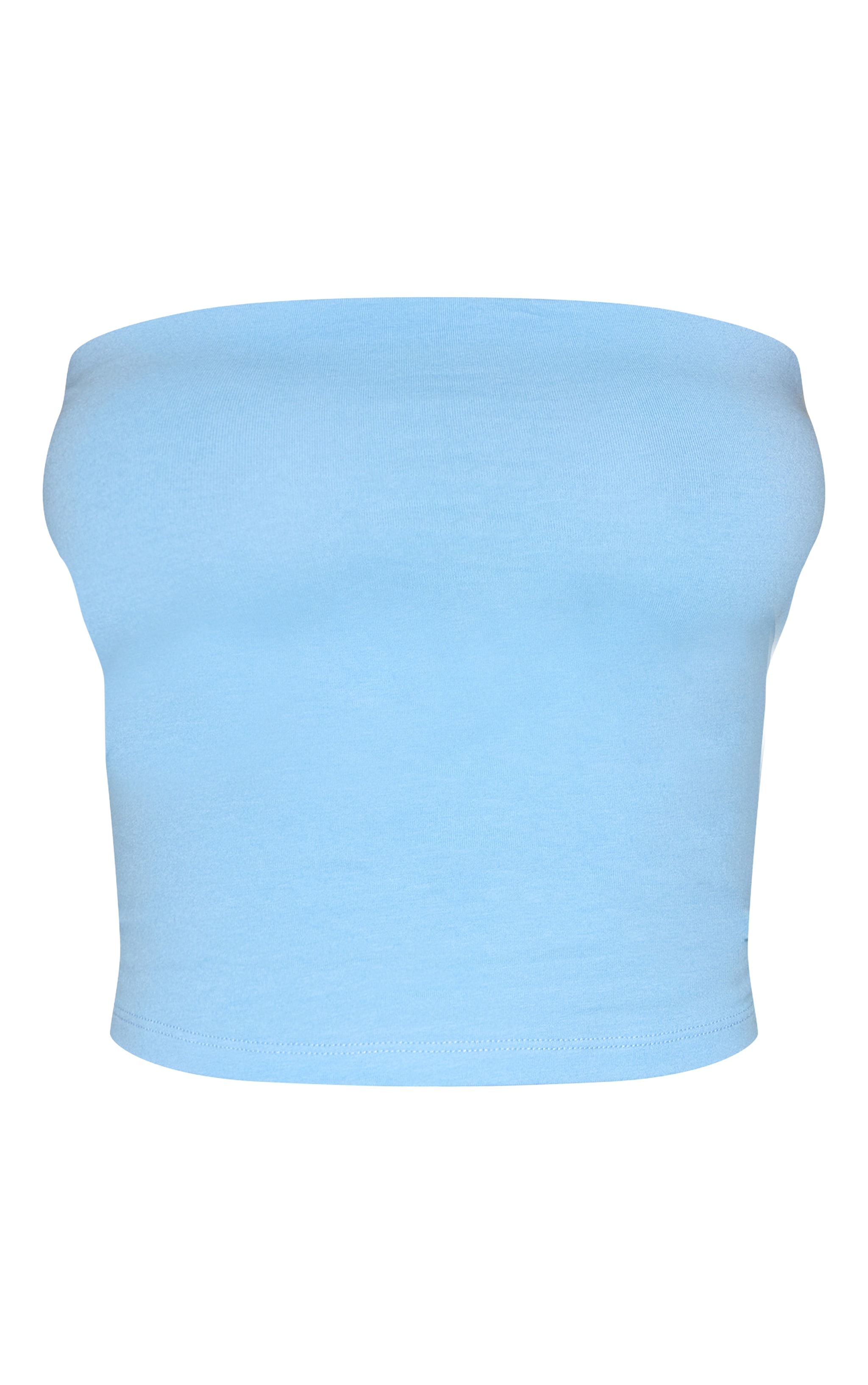 Top bandeau en coton doux bleu ciel image 5