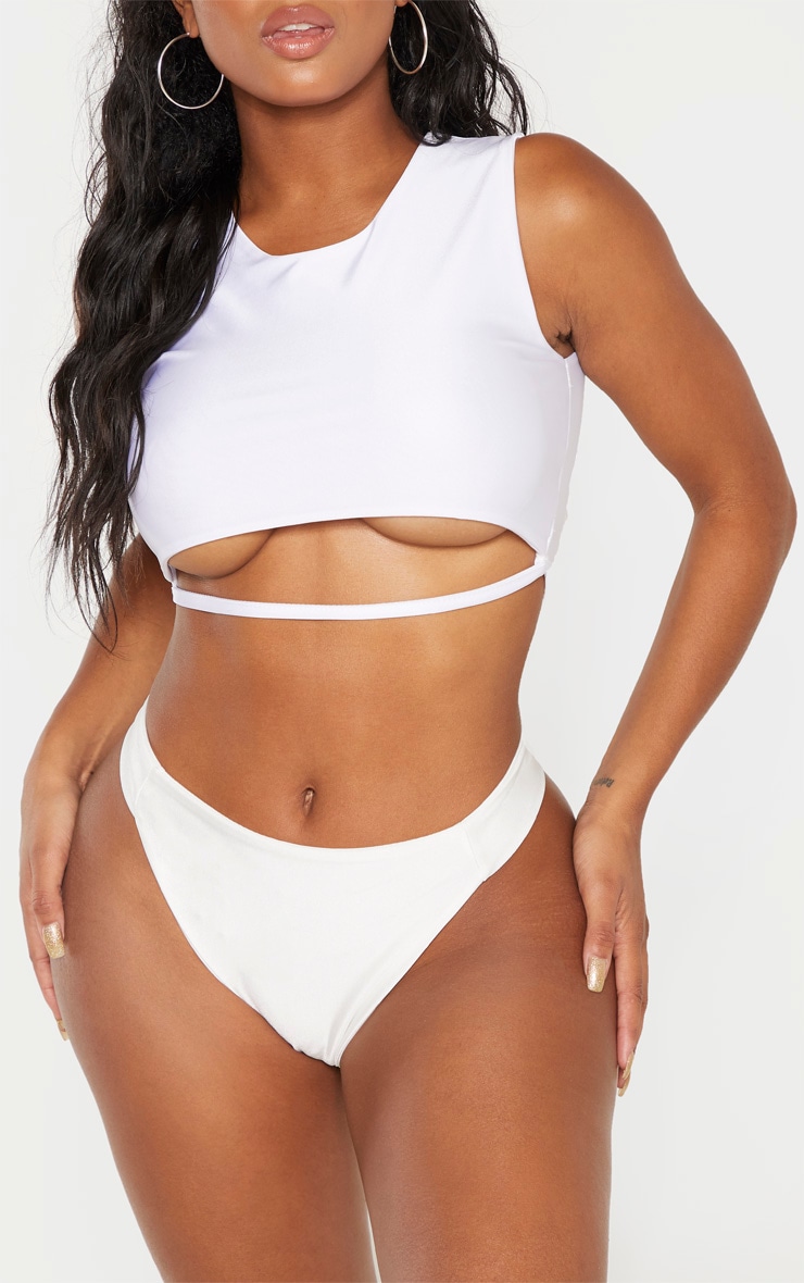 Shape - Bas de bikini blanc à détail coutures