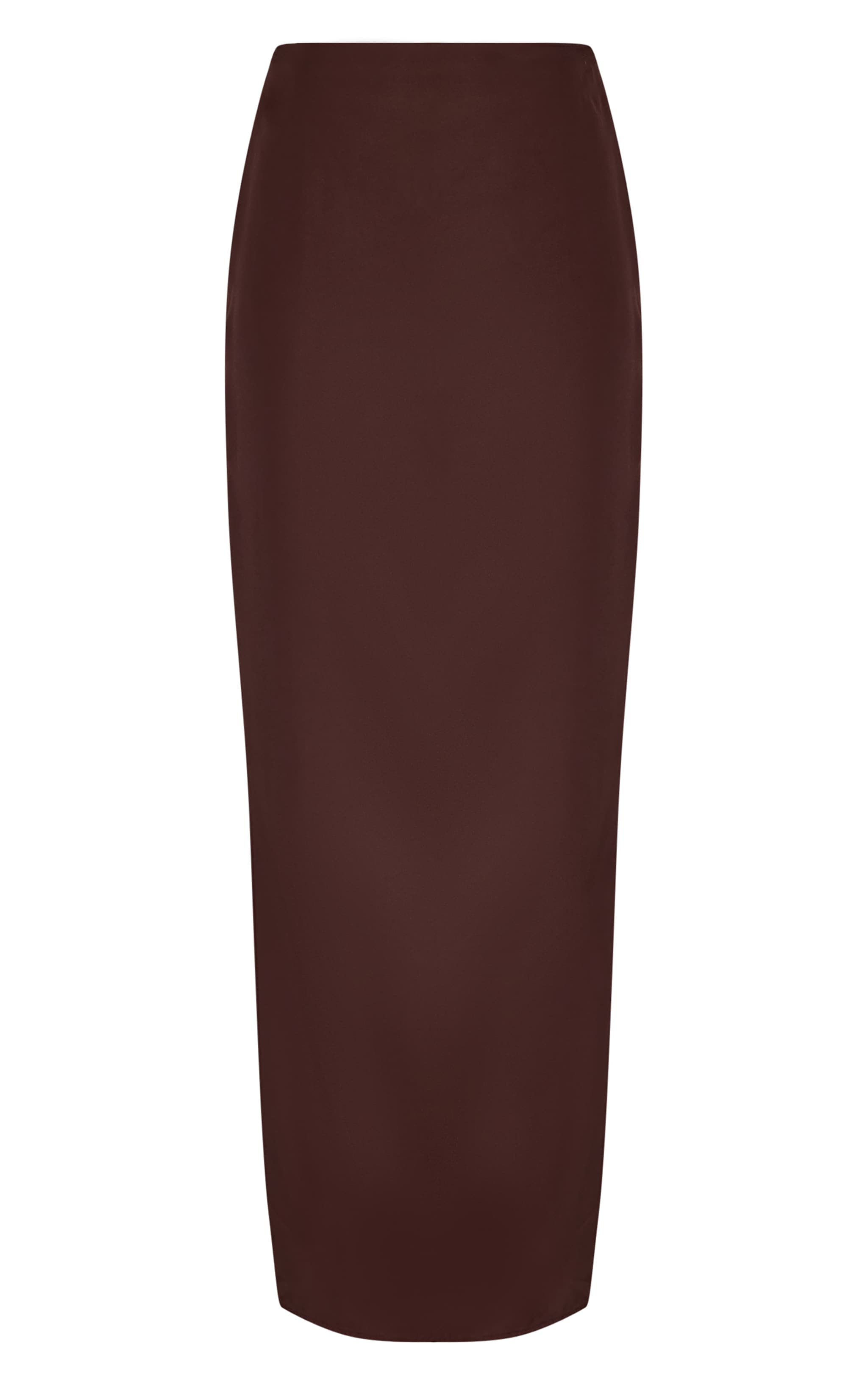 Jupe longue en mousseline de soie marron image 5