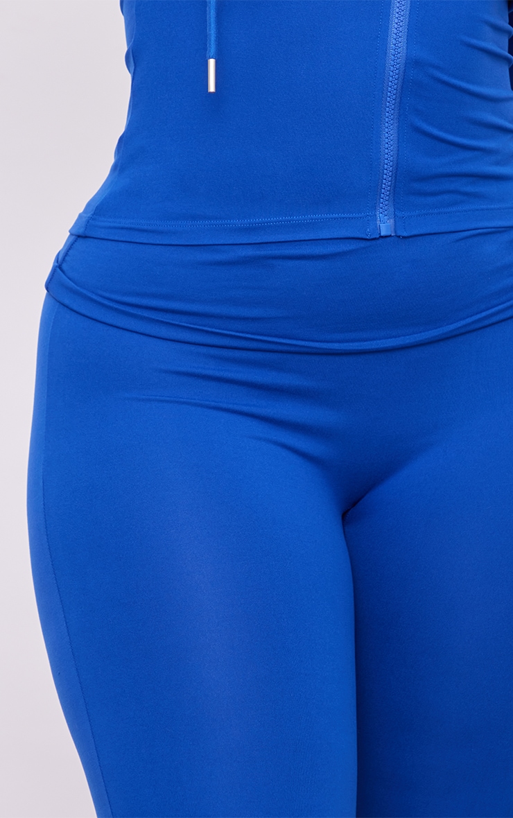 Shape Pantalon flare sans coutures bleu doux à taille repliée image 4