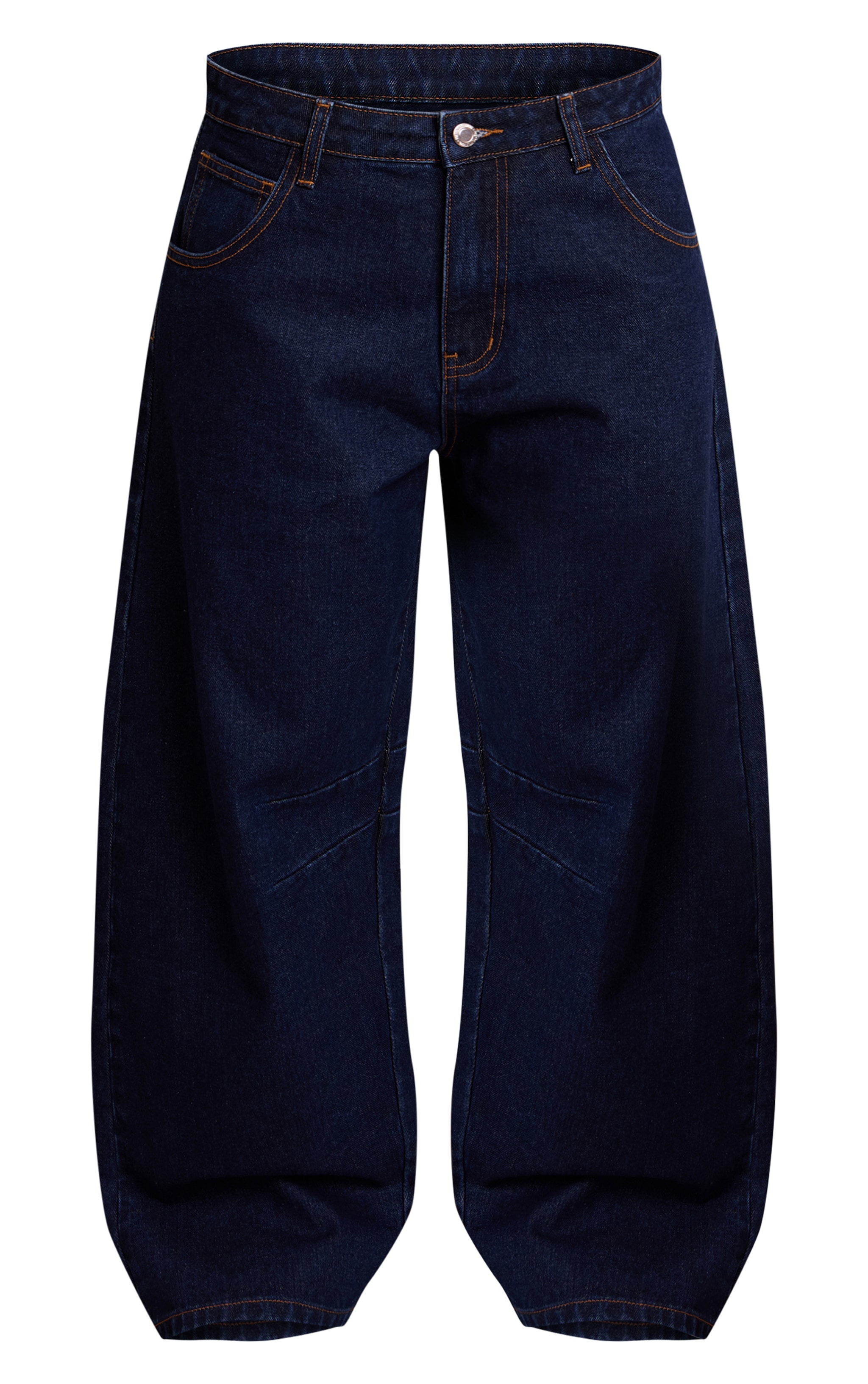 Petite Indigo Seam Detail Barrel Jean image 5