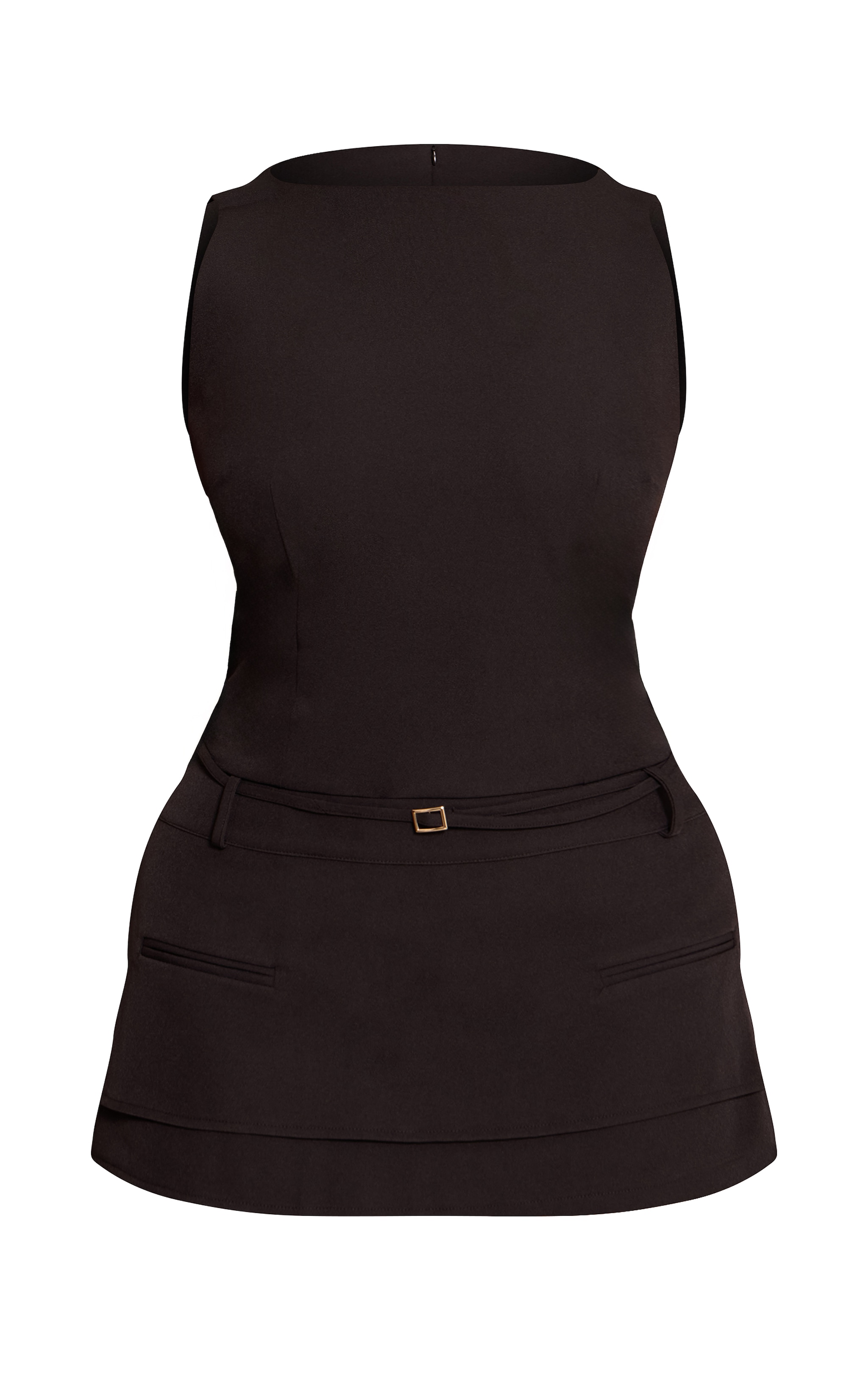Shape Black Tailored Woven Belted Playsuit image 5