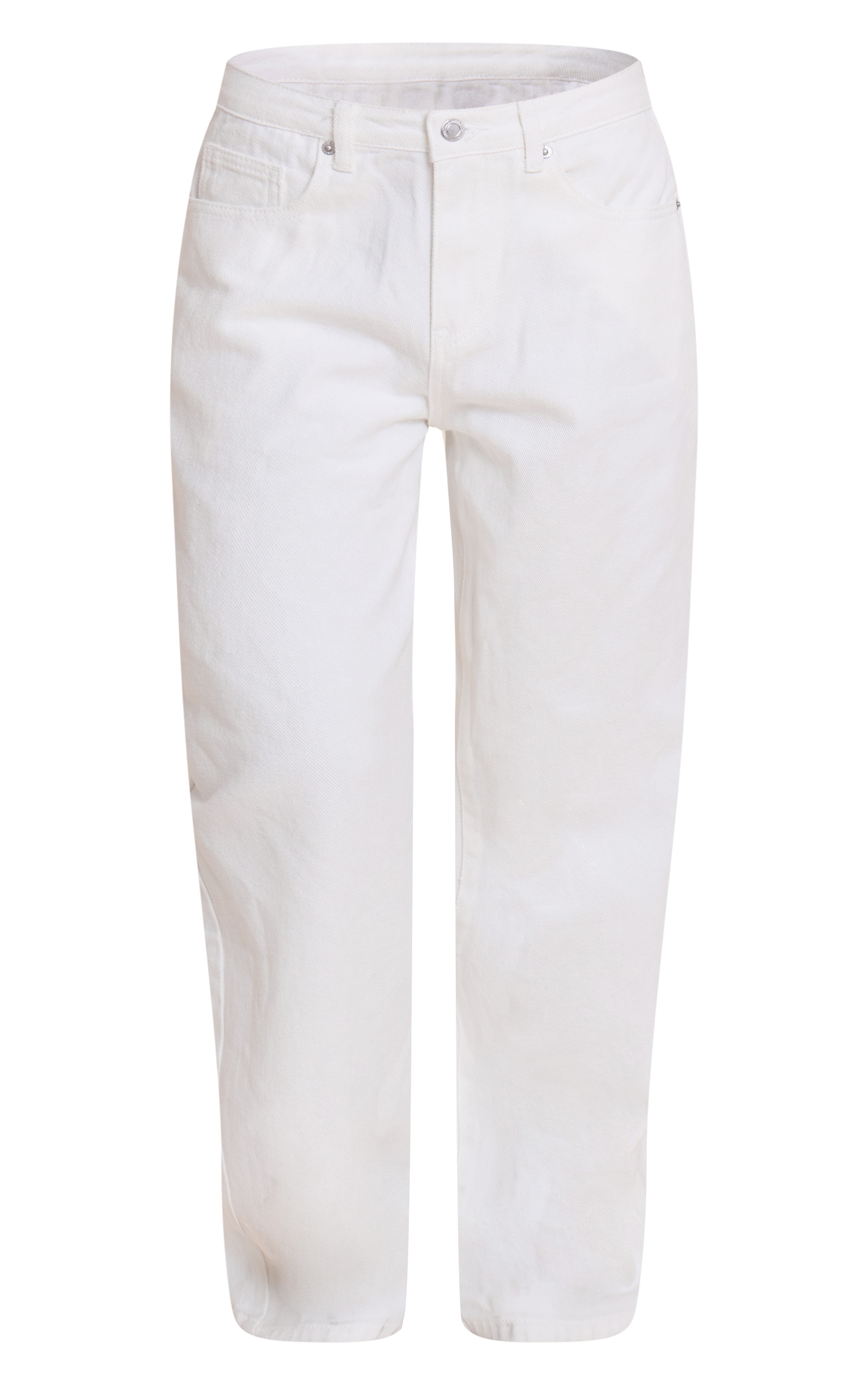 Jean Blanc Court Mi-long Taille Moyenne et Jambe Droite image 5
