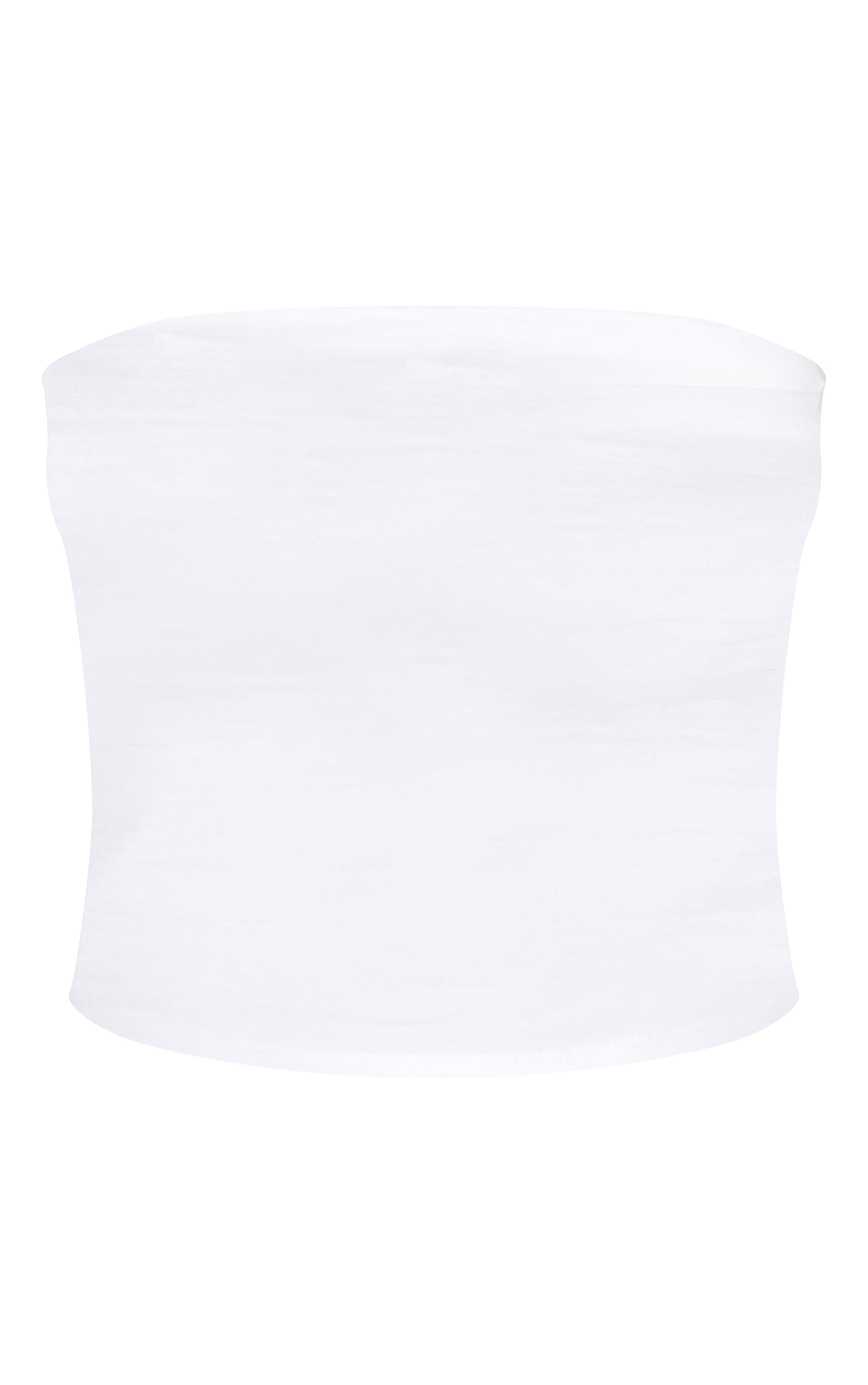 White Soft Cotton Bandeau Top image 5