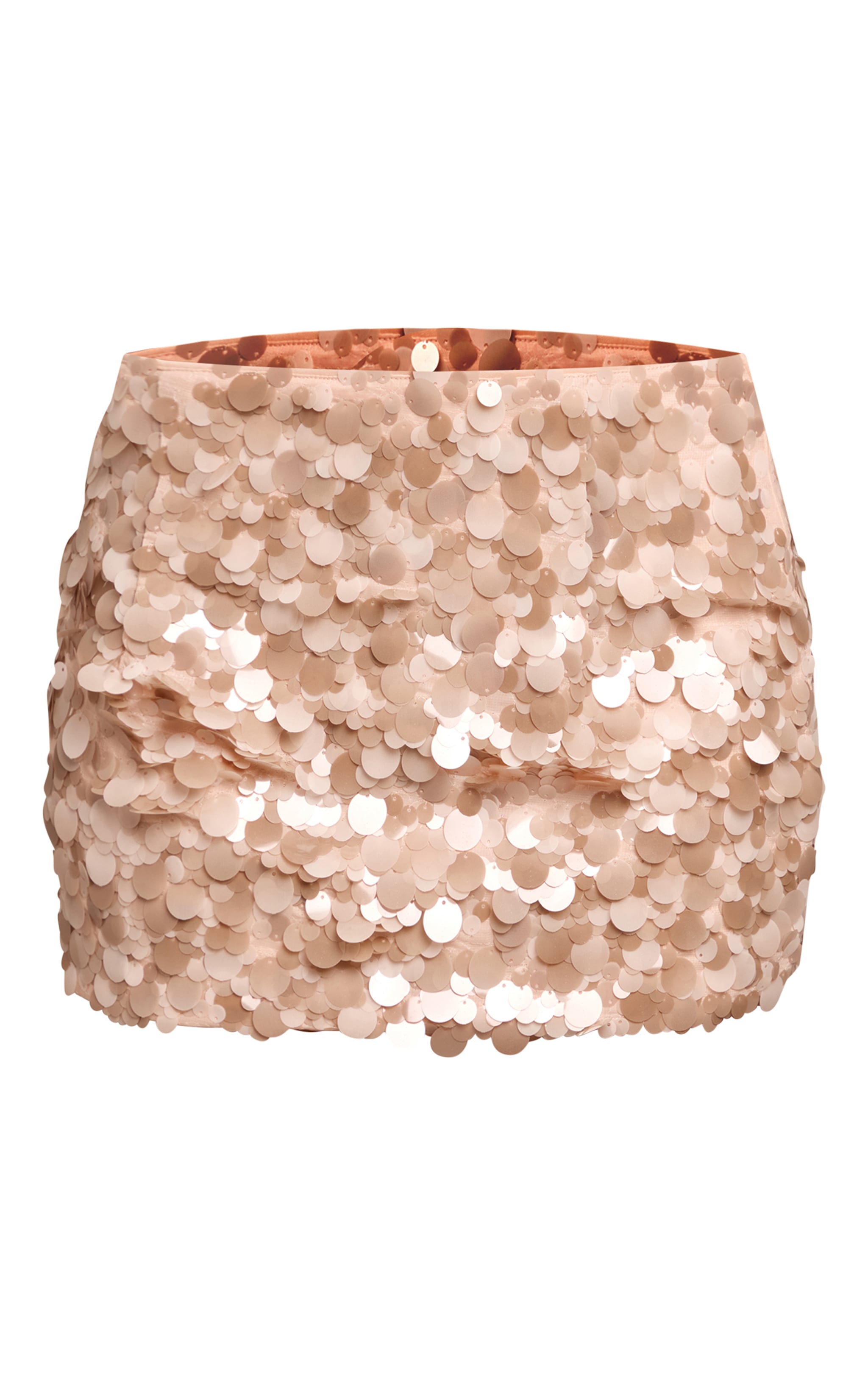 Nude Tonal Disc Sequin Mini Skirt image 6