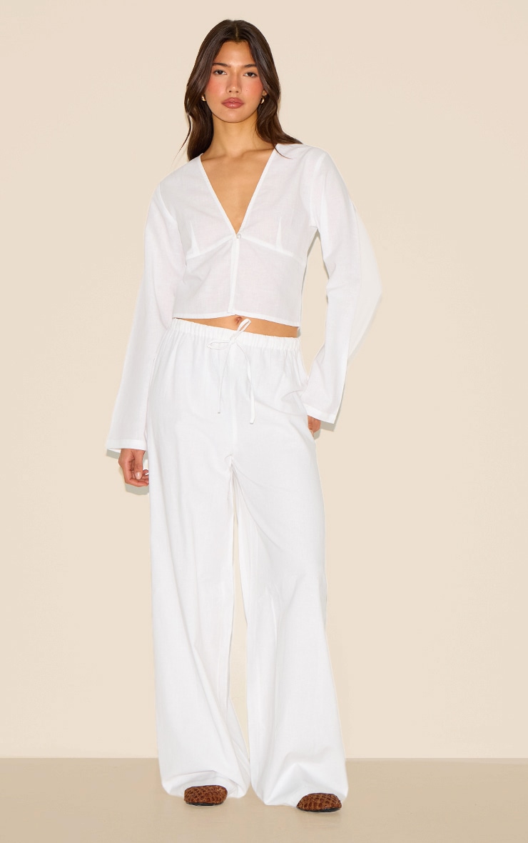 White Long Sleeve Top image 3