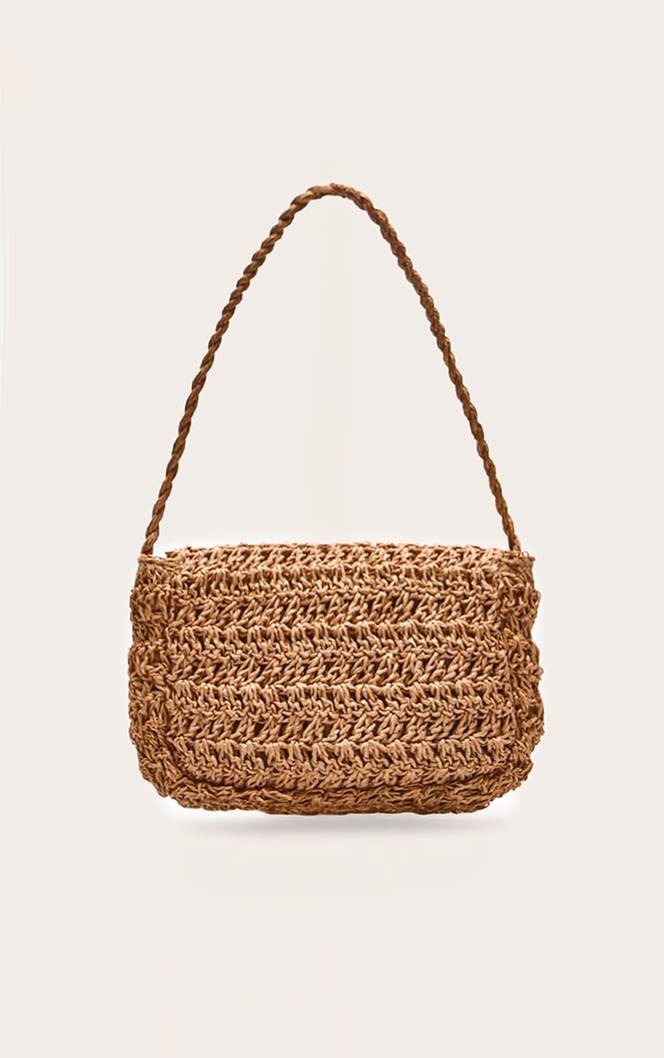 Sac à main en raphia non coloré à coquillages image 4