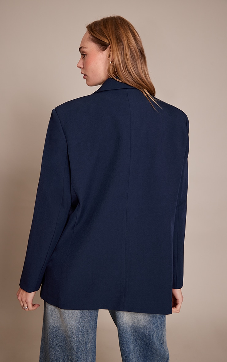 Navy Oversized Blazer image 2