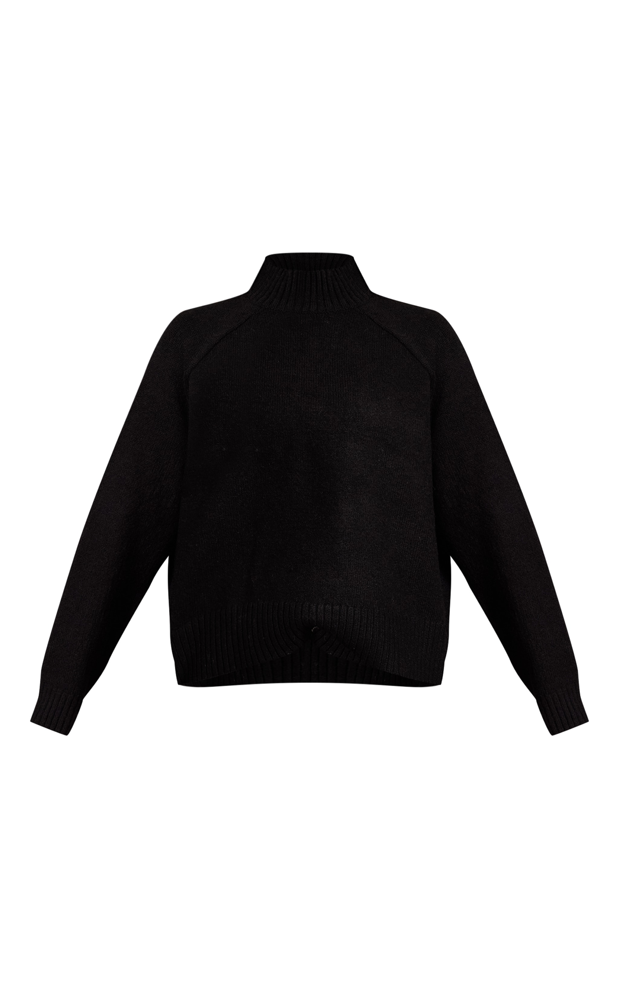 Petite Black Knit Turtleneck Sweater image 5