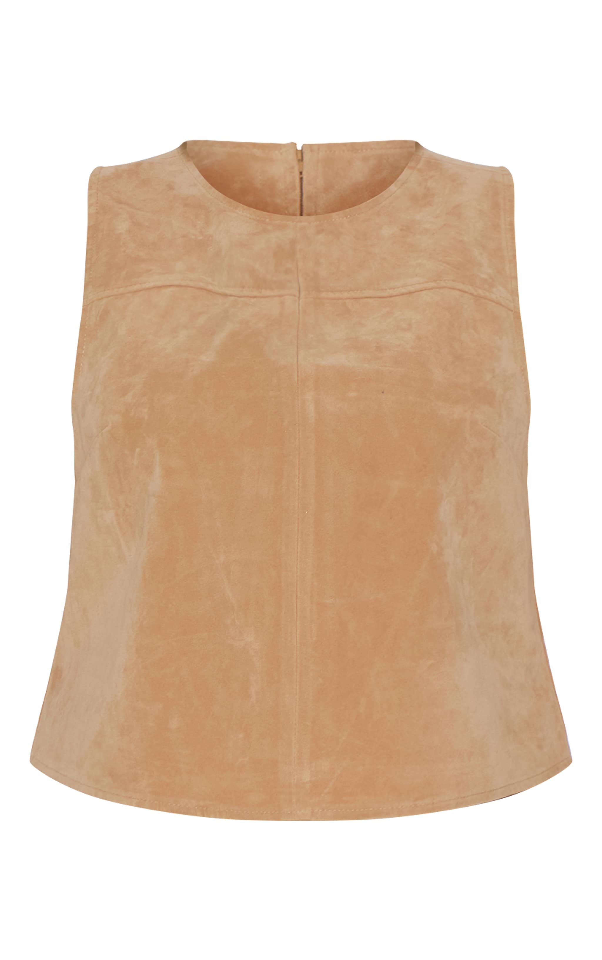 Plus Stone Faux Suede Shift Top image 5