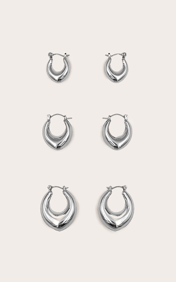 Silver Huggie Hoop Multipack image 1