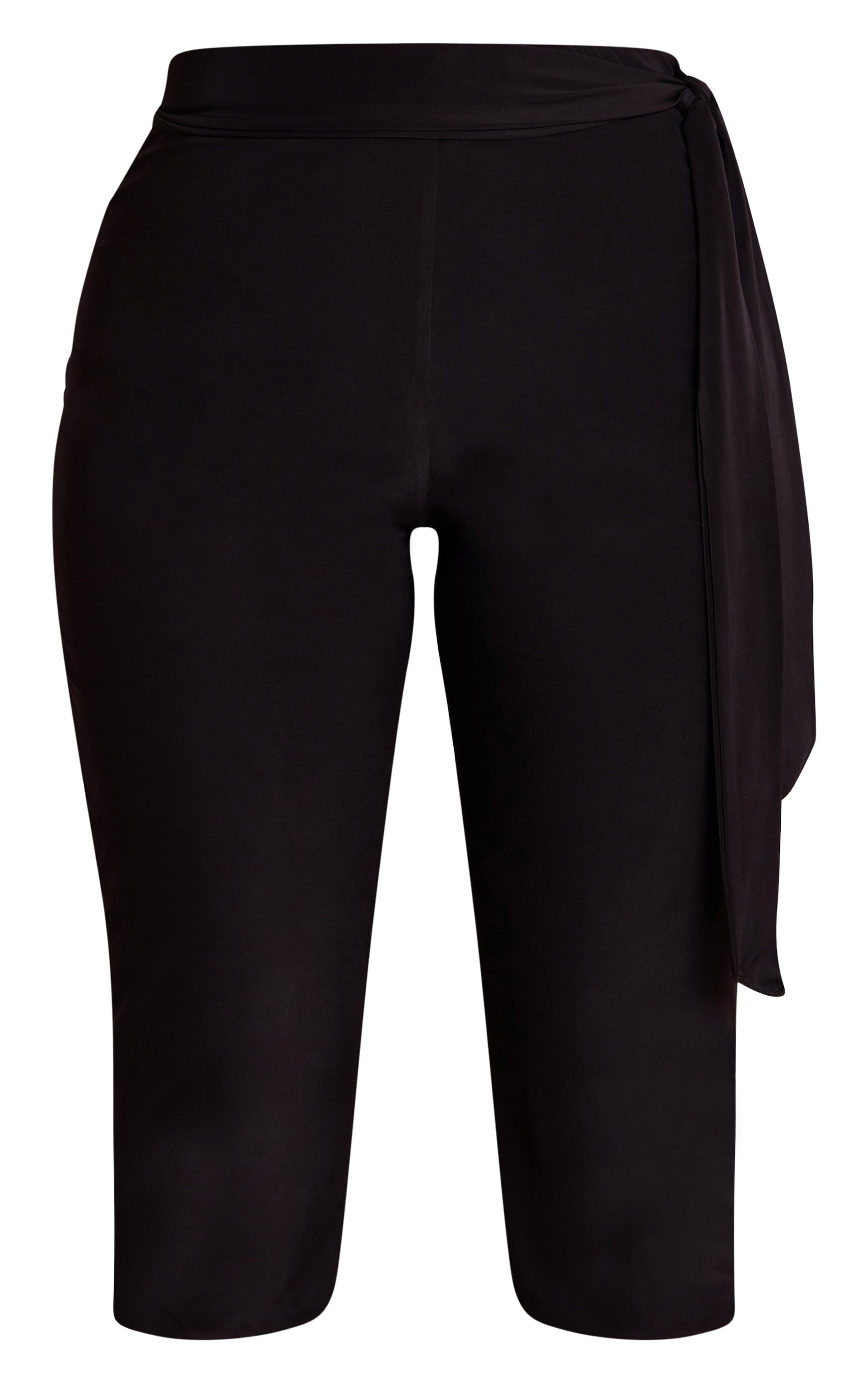 Petite Legging capri noir à partie superposée nouée sur la taille image 5