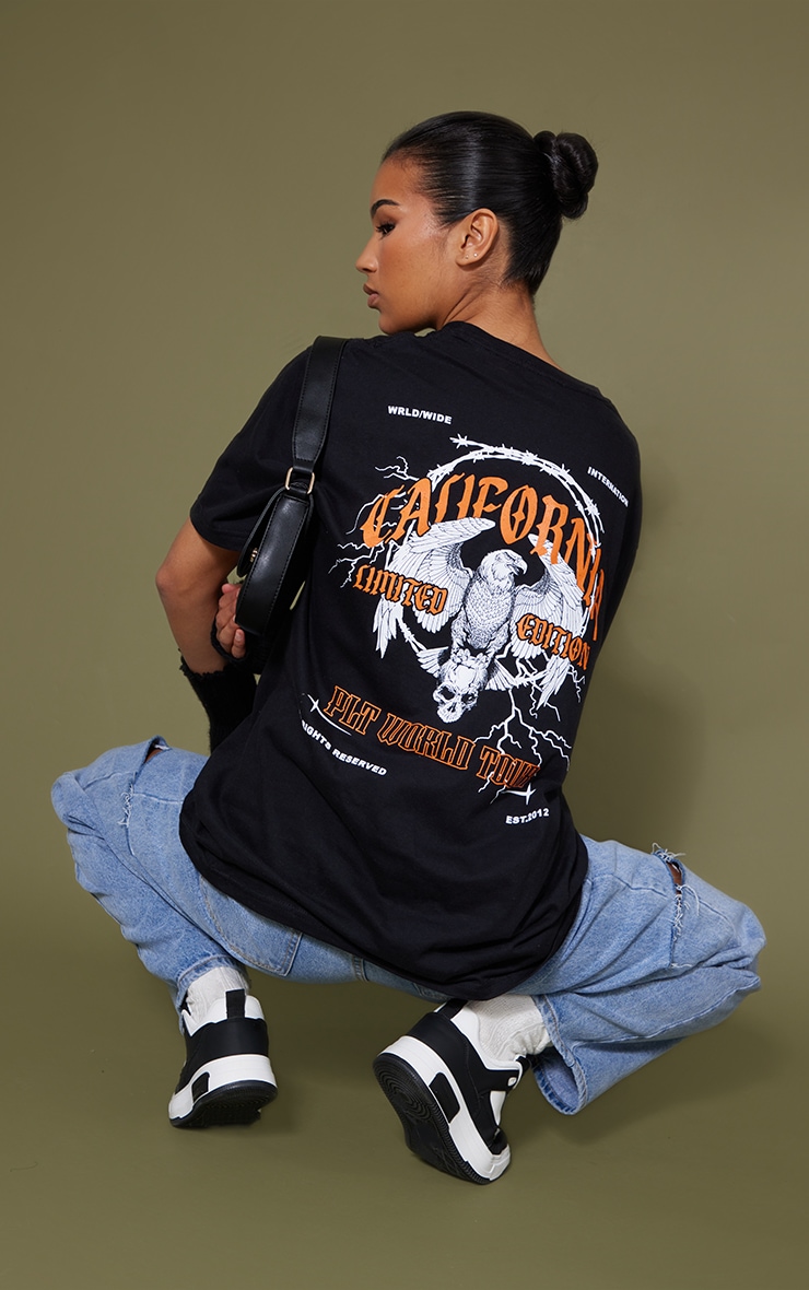 Black California Limited Edition Back Print T Shirt