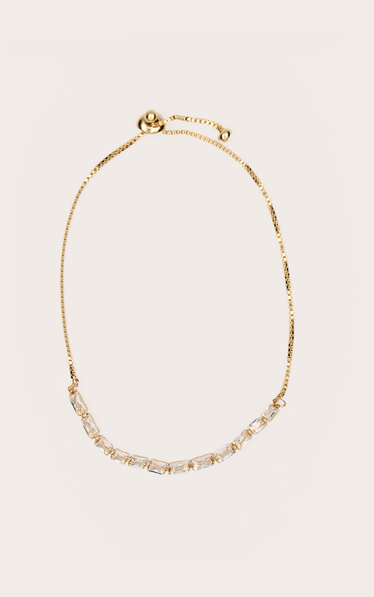 Gold Gem Detail Pull Bracelet image 1