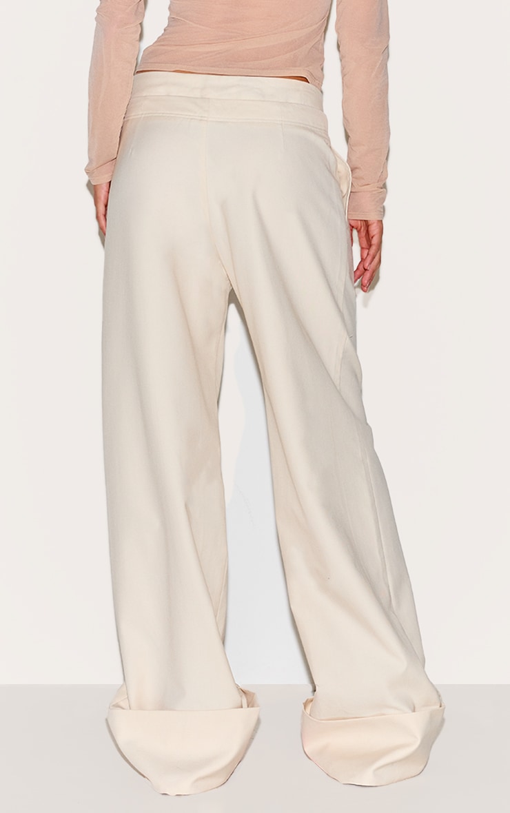 Stone Tailored Woven Turn Up Wide Leg Pants image 3