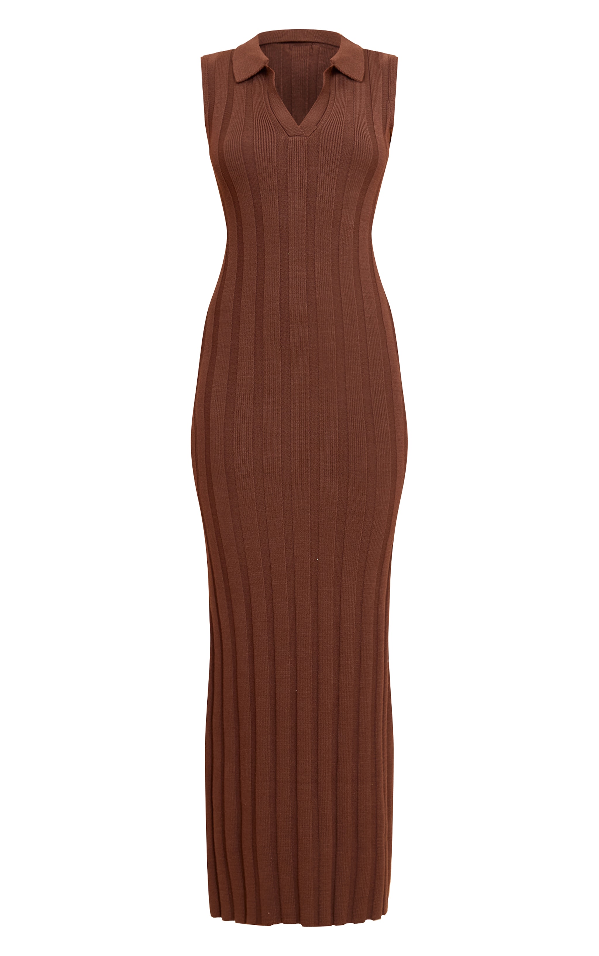 Chocolate Sleeveless Wide Rib Dress image 5
