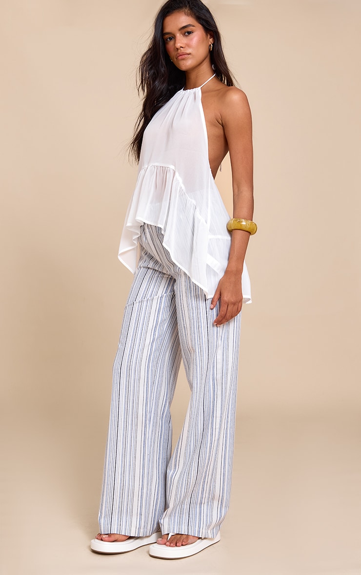 White Chiffon Halterneck Top image 3