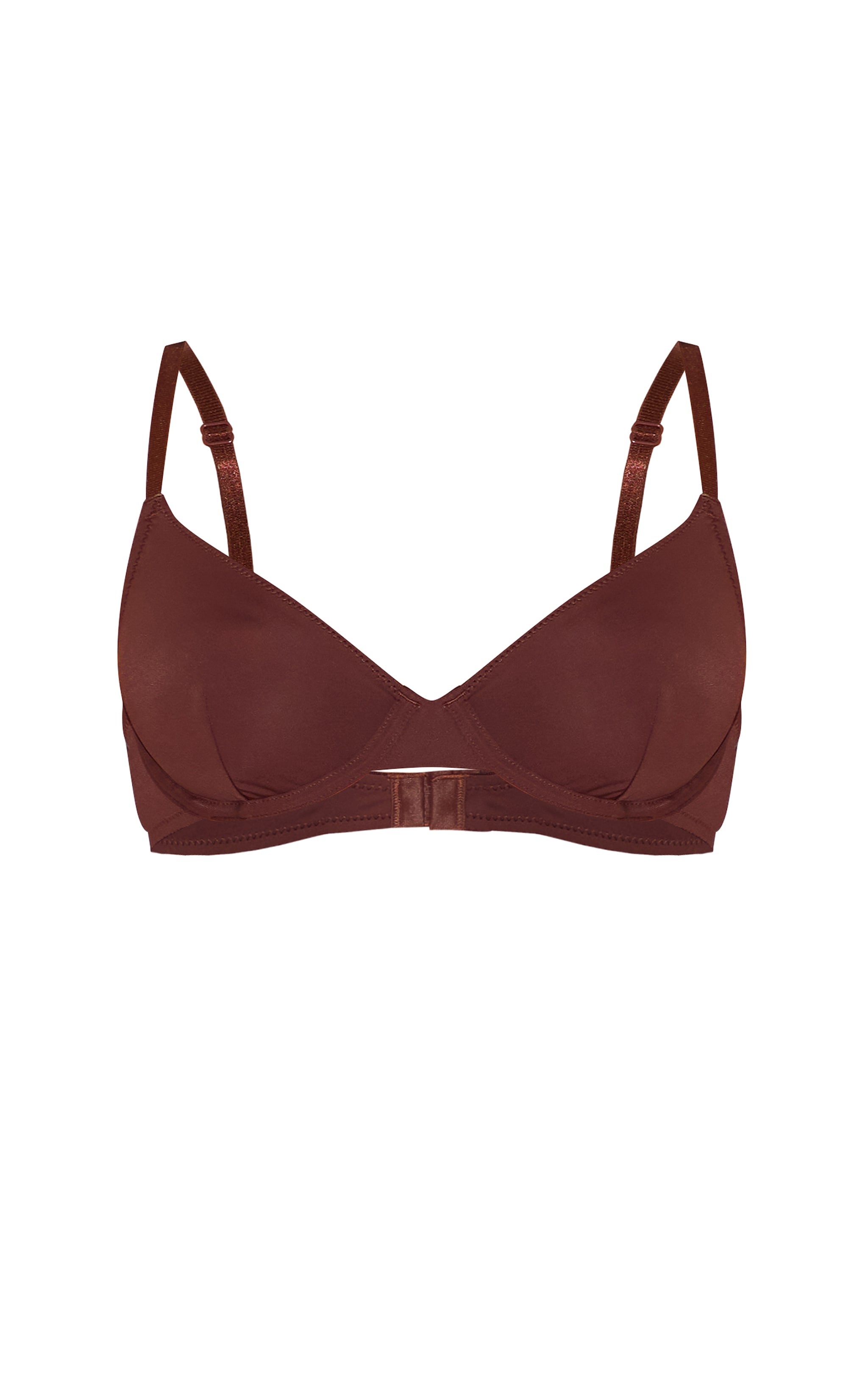 Brown Non Cupped Underwired Bra image 1
