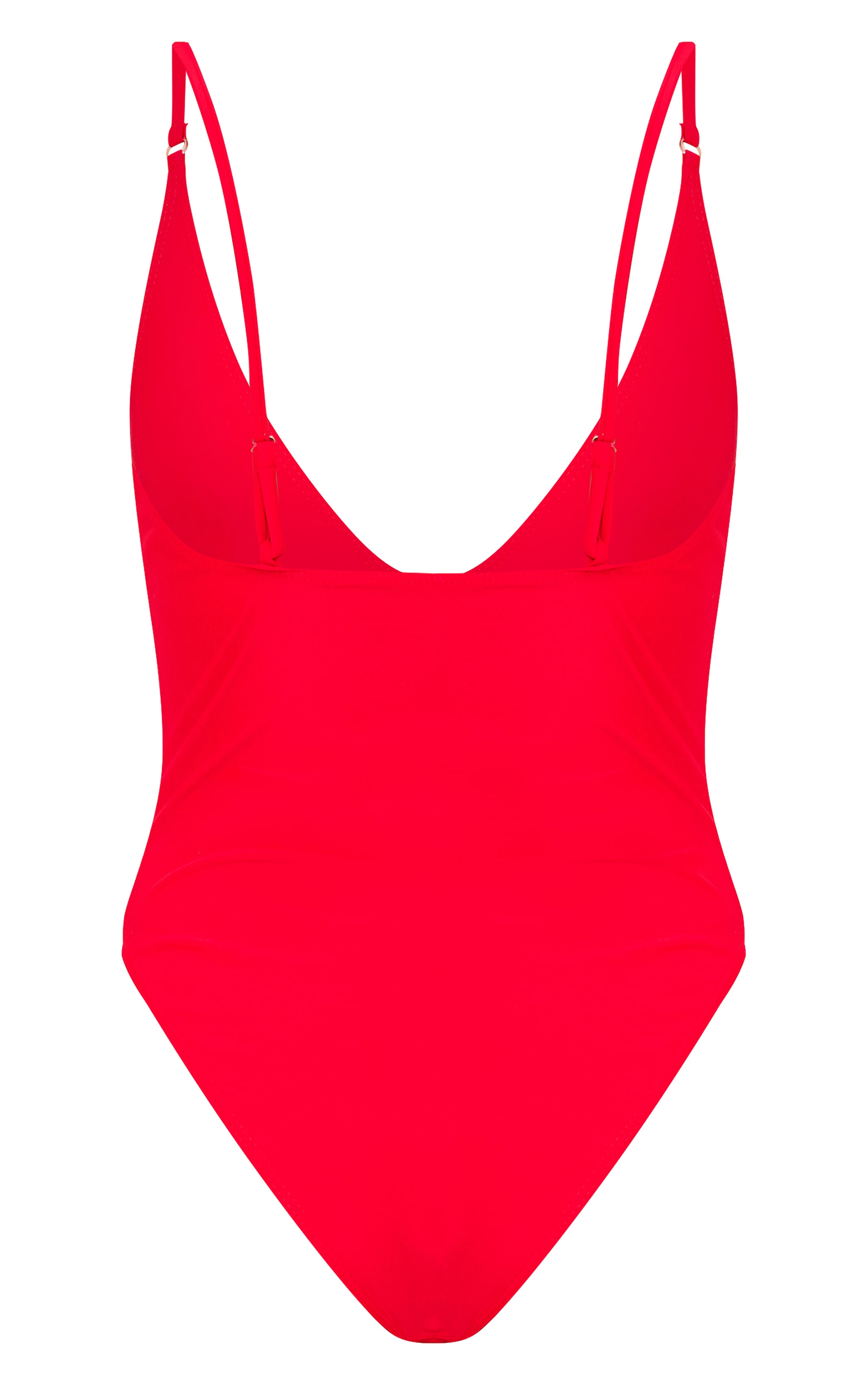 Red Basic Low Scoop Swimsuit image 2