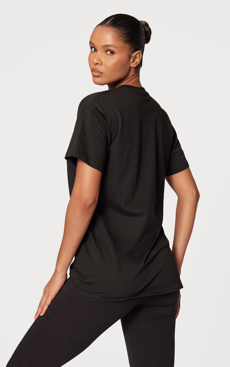 PRETTYLITTLETHING Black Oversized Training T-Shirt image 2
