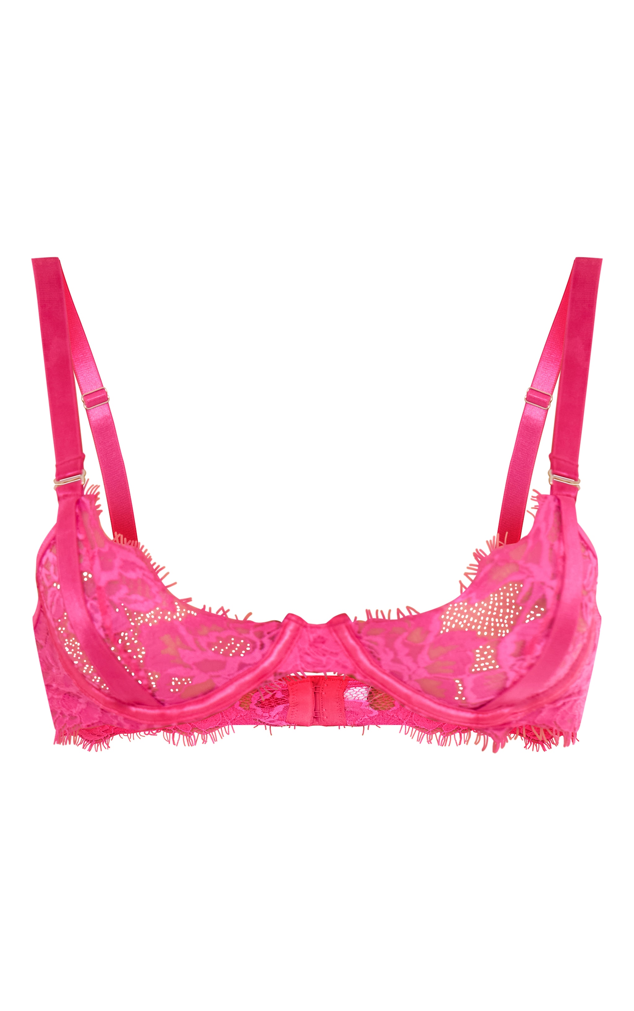 Pink Eyelash Lace Underwired Bra image 5