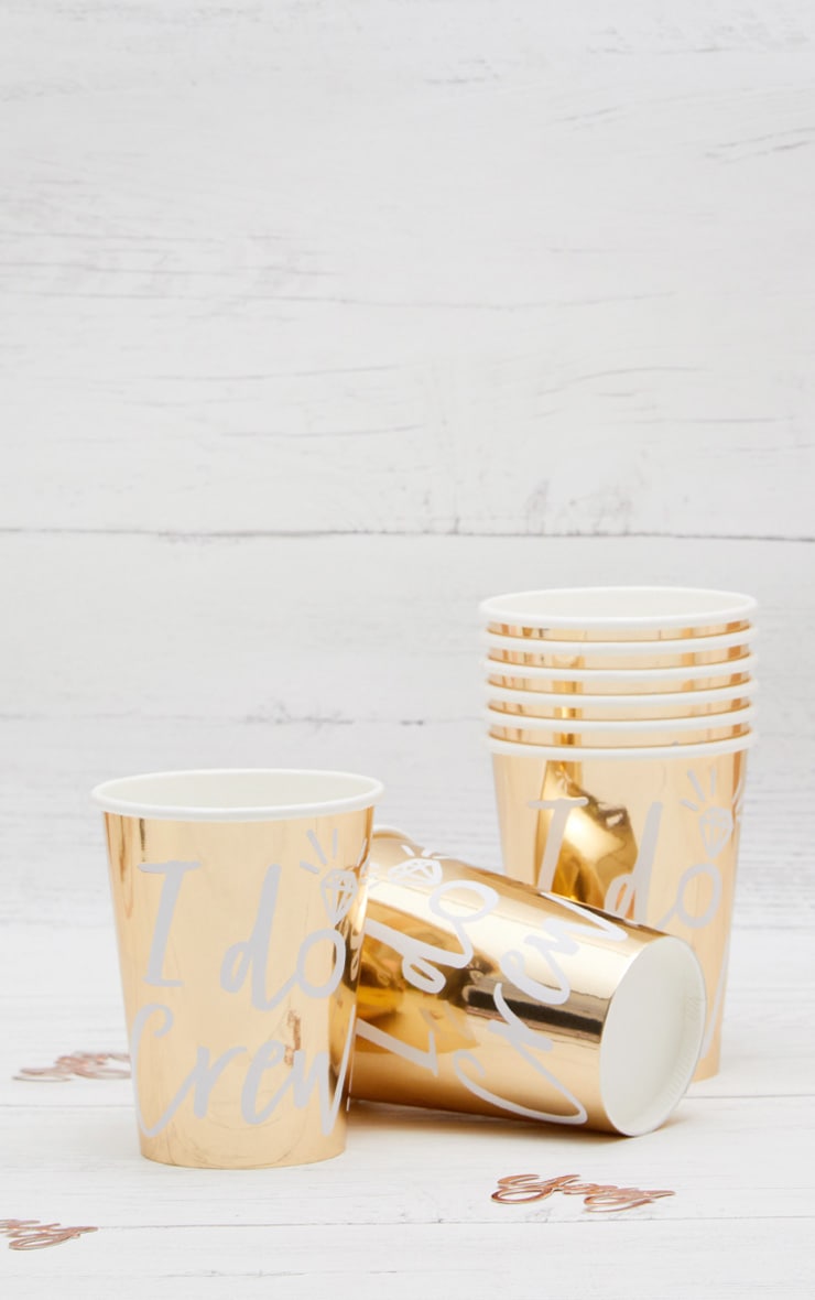 Ginger Ray Metallic Gold Party Cups