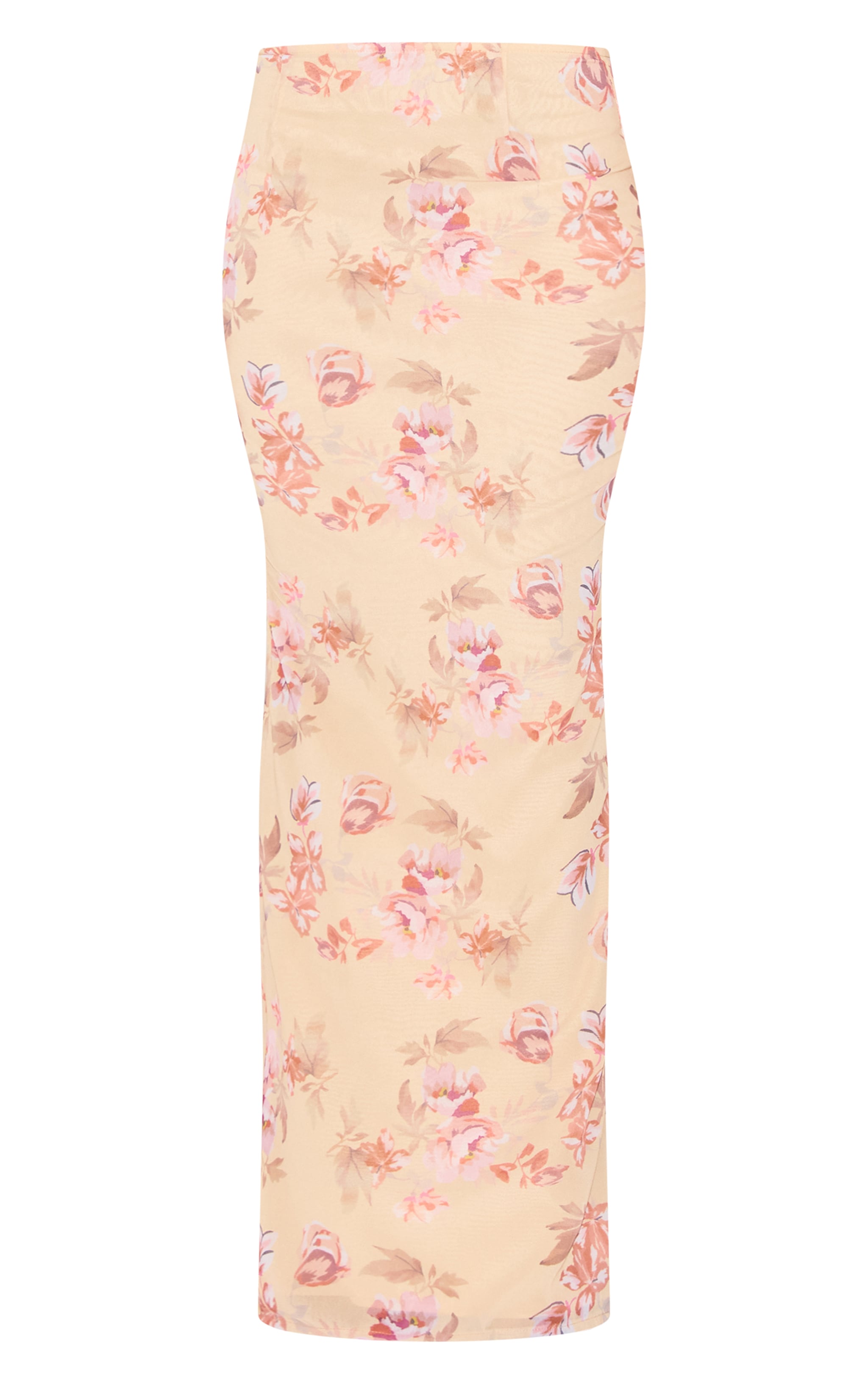 Lemon Floral Print Chiffon Maxi Skirt image 5