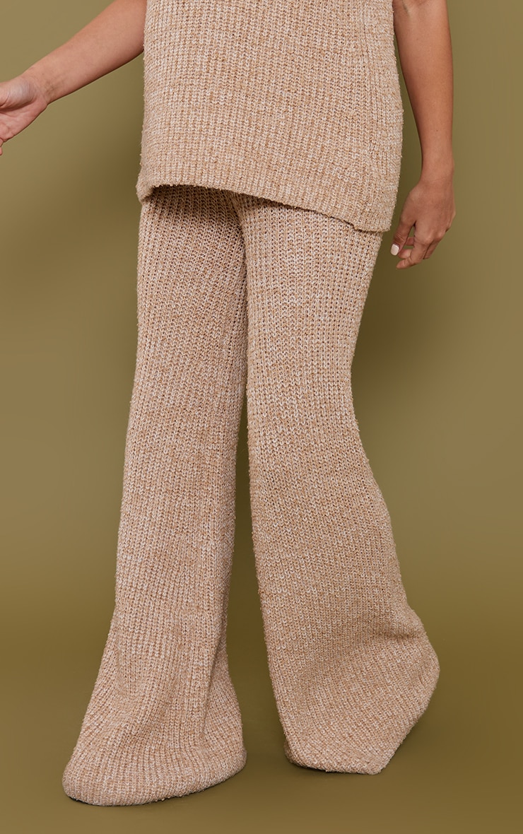 Maternity Stone Popcorn Knitted High Waisted Trouser image 2