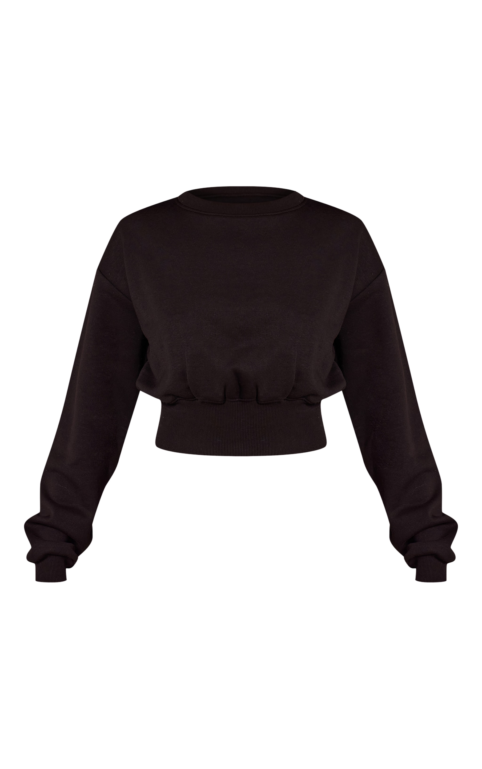 Tall Black Cropped Oversized Sweatshirt image 5