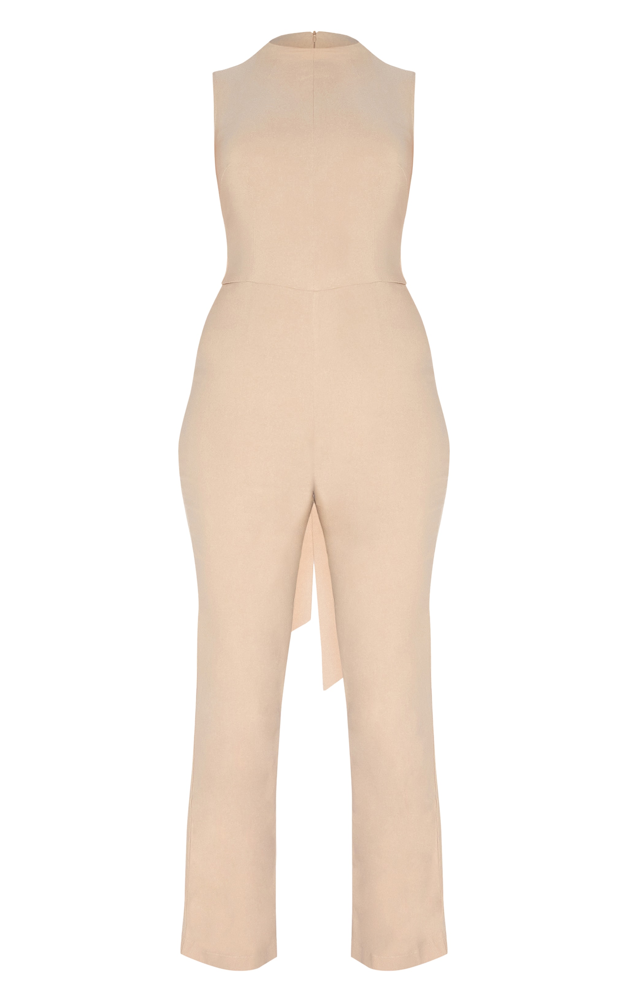 Shape Combinaison de tailleur large tissée stretch gris pierre à col montant image 5