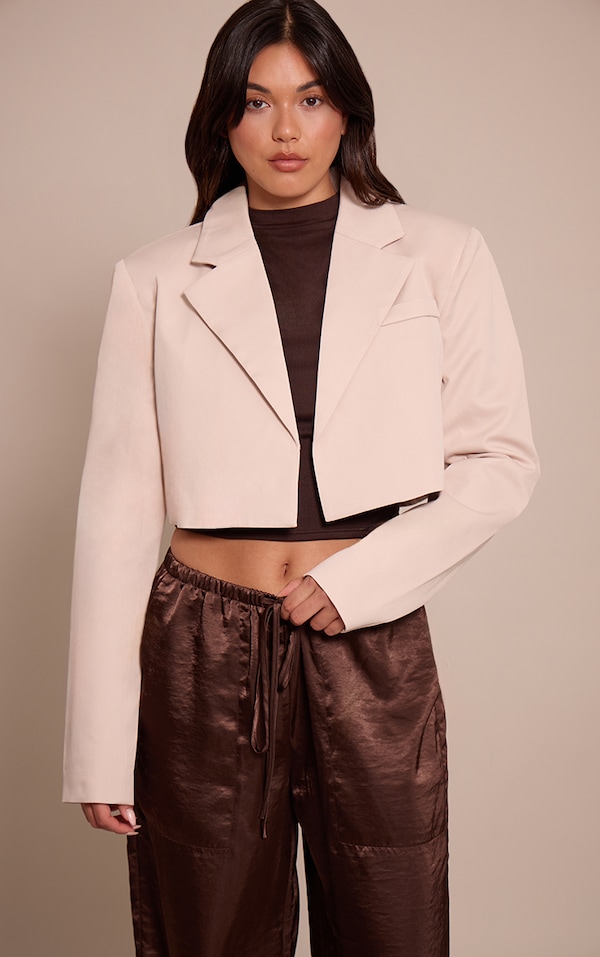 Stone Tailored Cropped Blazer 