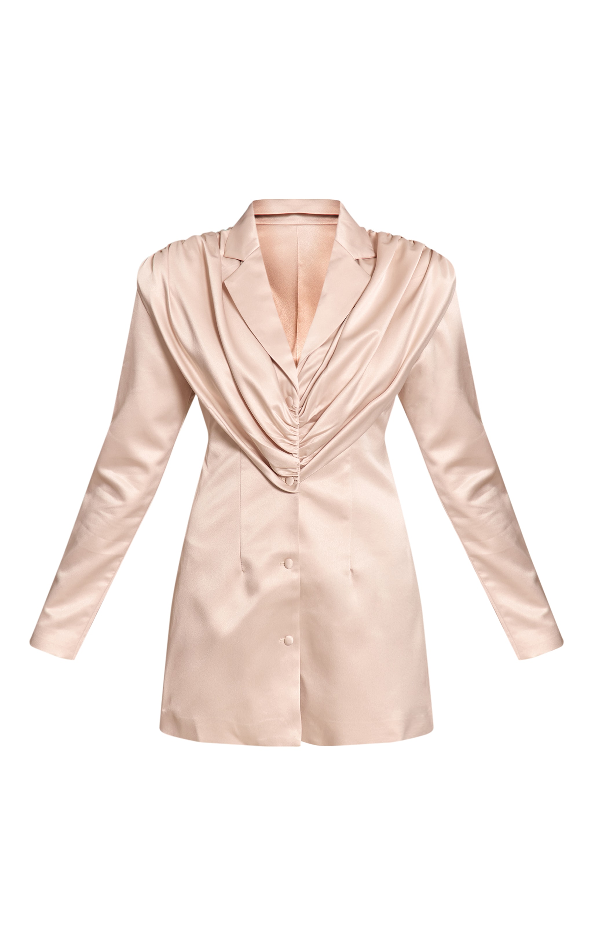 Champgane Satin Pleated Blazer Dress image 5