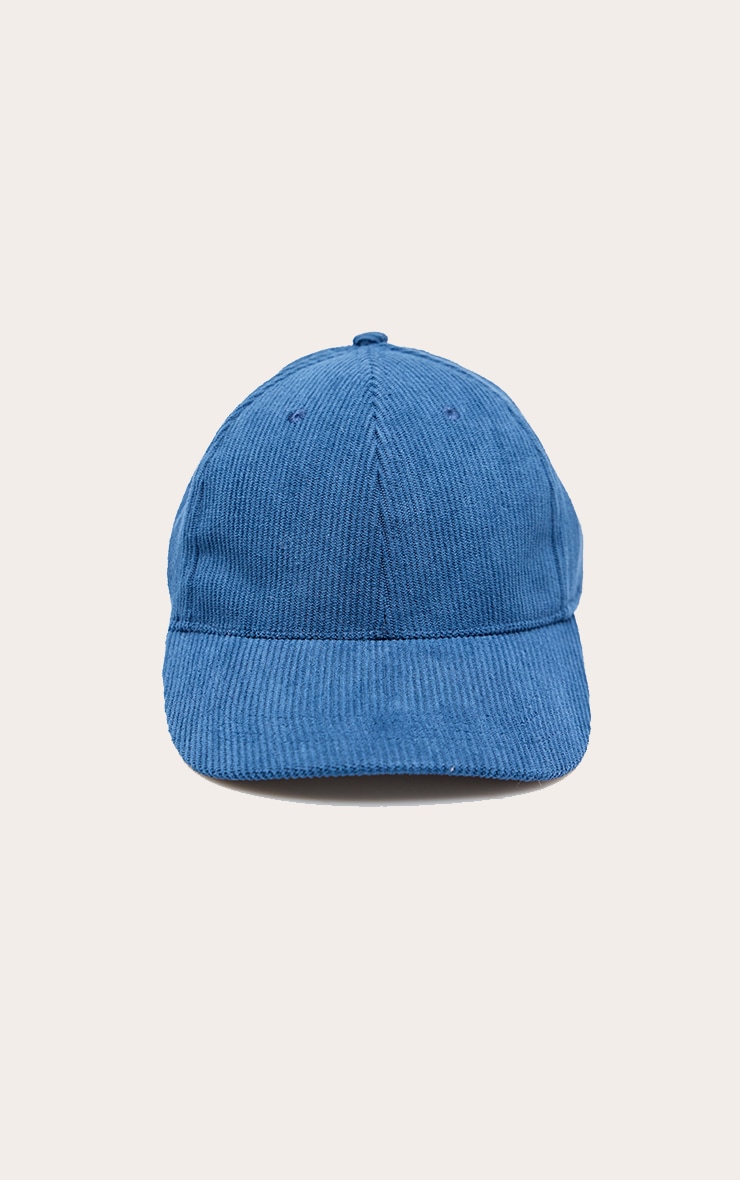 Navy Corduroy Baseball Cap image 2