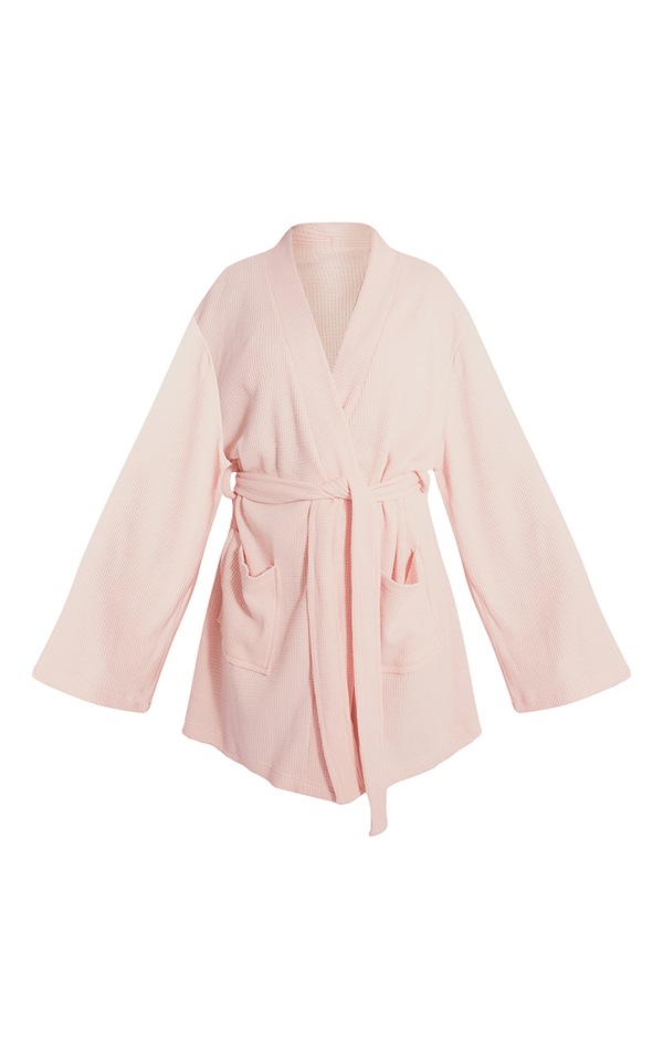 Pink Soft Waffle Dressing Gown PrettyLittleThing AUS