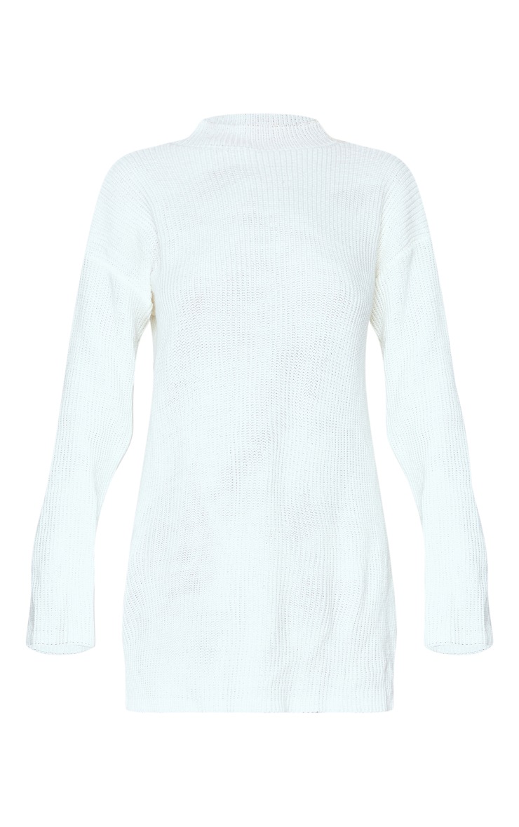 Tall Robe pull en maille crème avec découpes dans le dos PrettyLittleThing FR