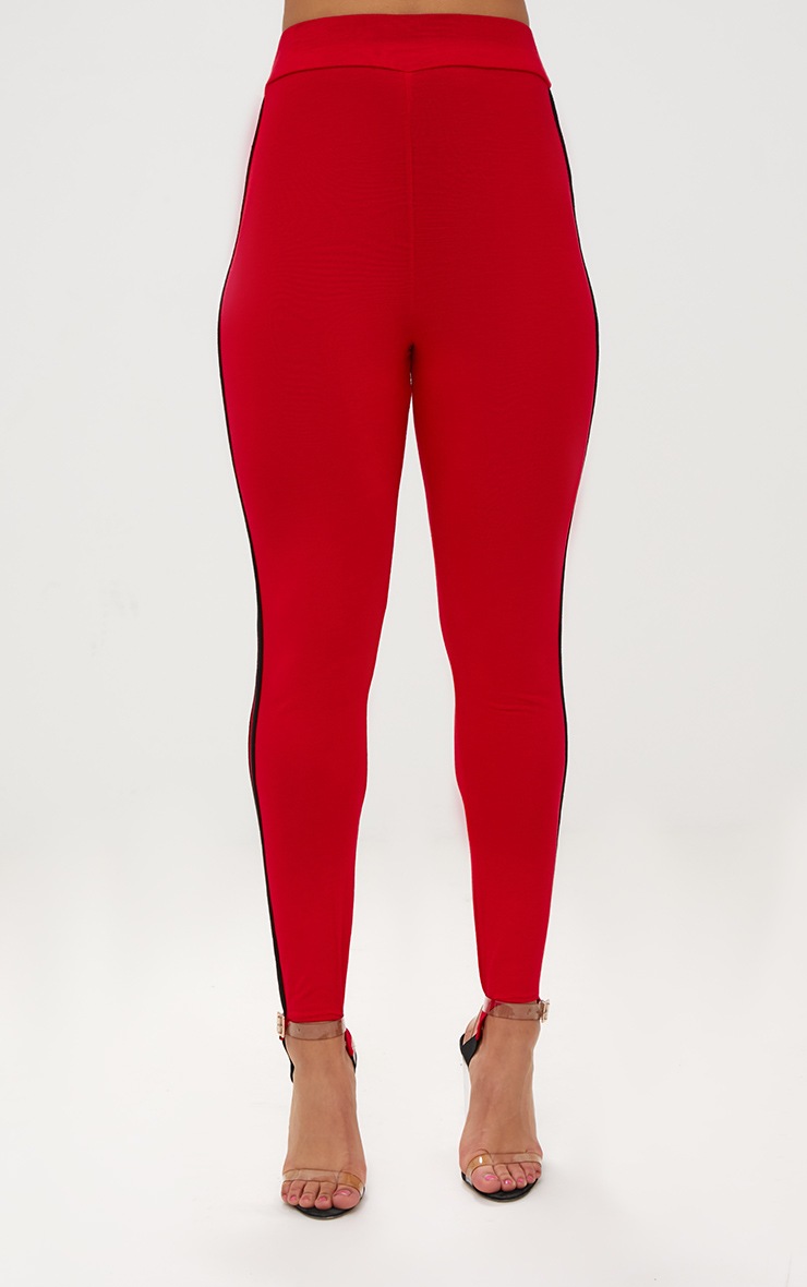 Red stirrup leggings clearance