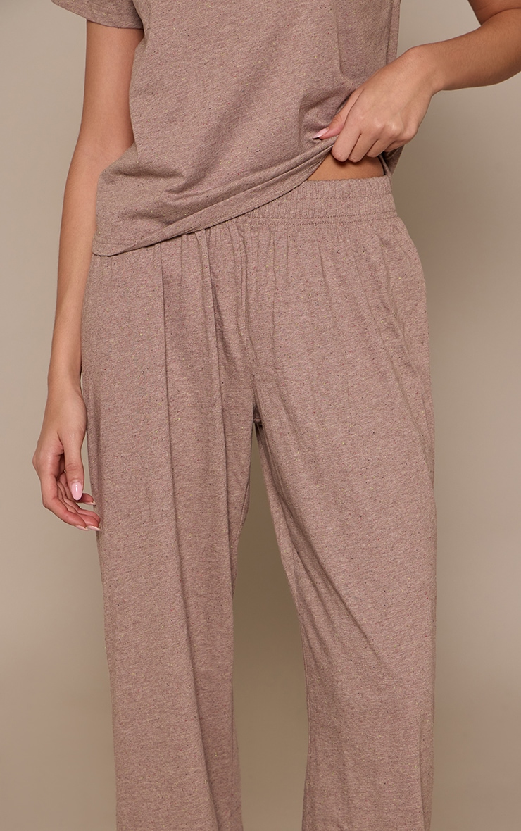 Taupe Speckled Elasticated Pants image 4