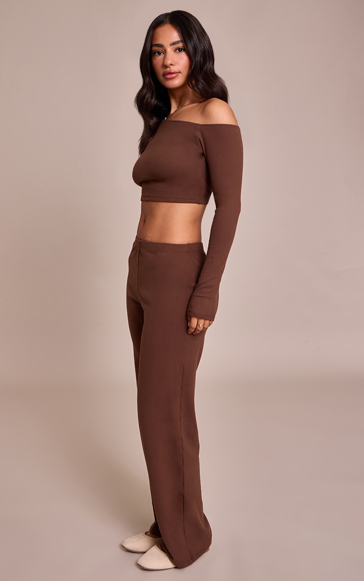 Petite Chocolate Straight Leg Leggings image 2