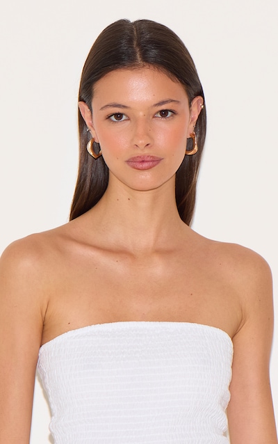 Gold Twist Hoop Earring