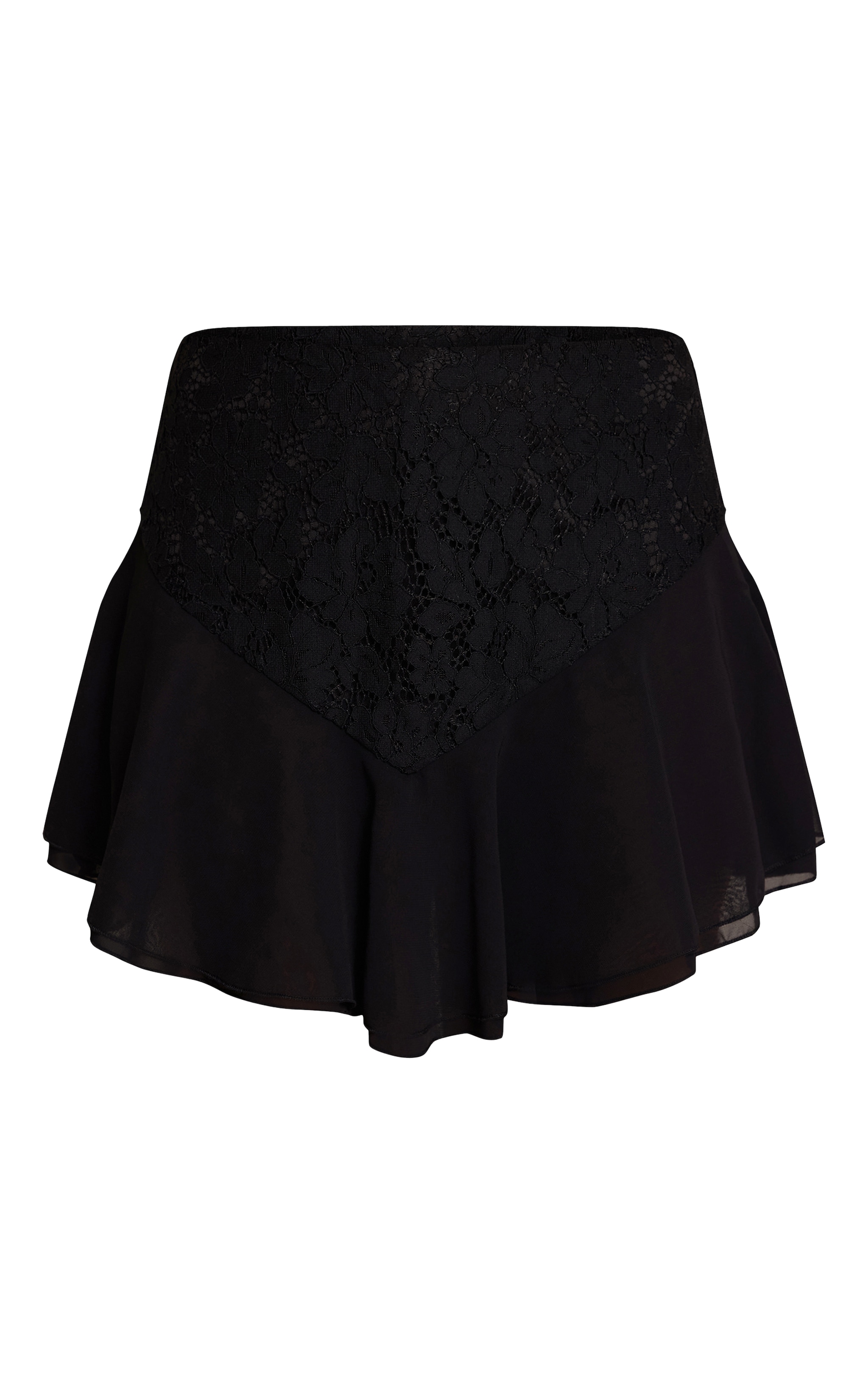 Black Lace Frill Mini Skirt  image 5