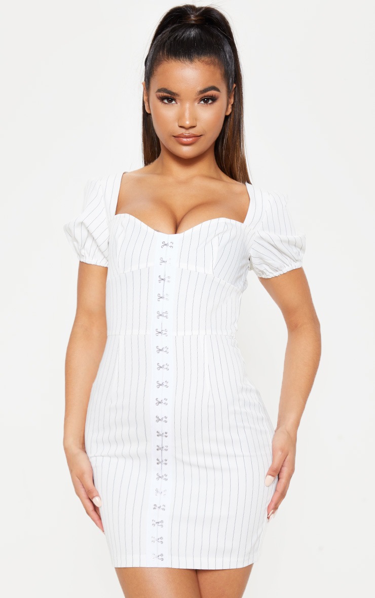 White Puff Sleeve Dress
