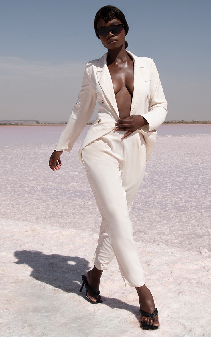 Cream Tailored Trousers
